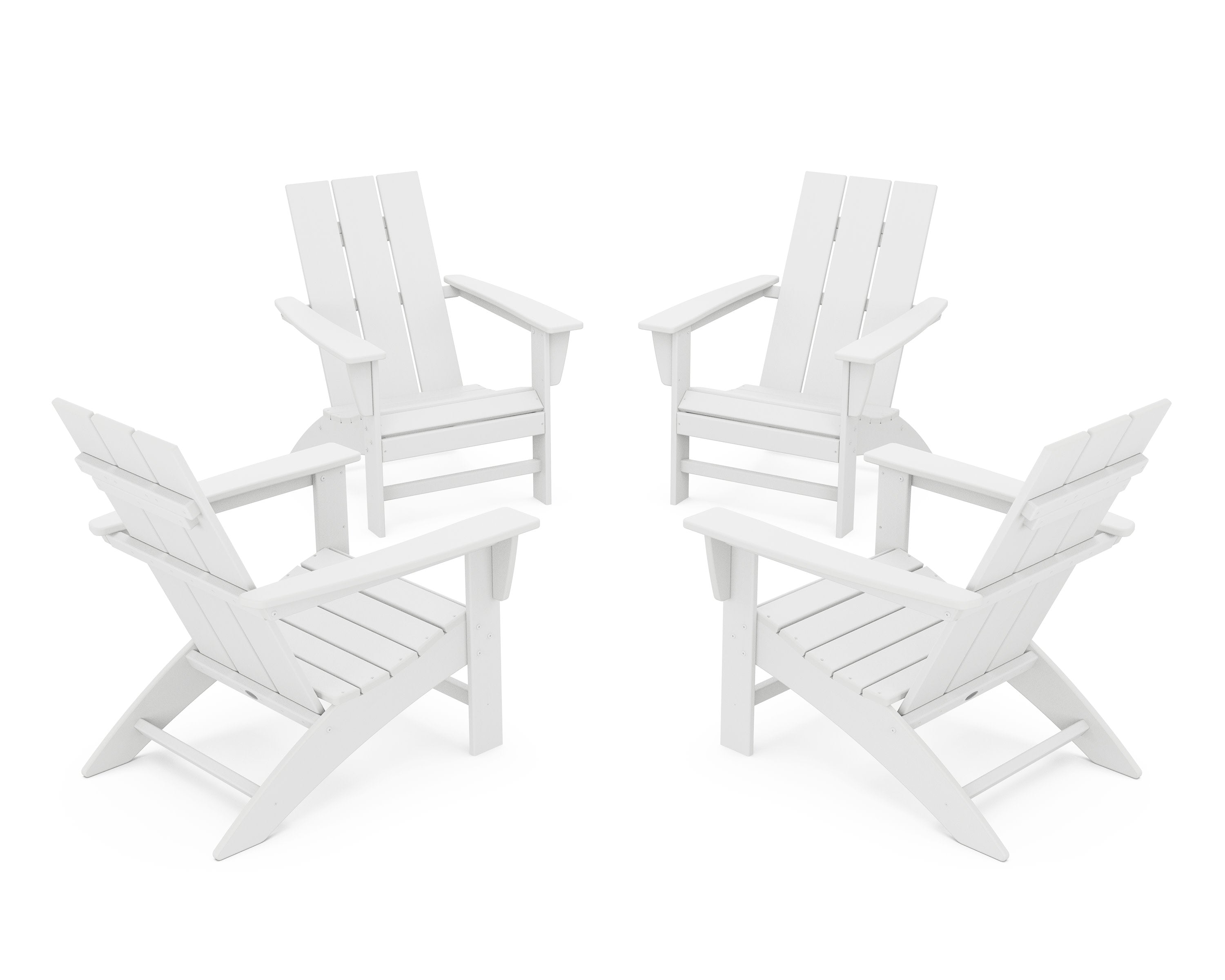 4-Piece Modern Adirondack Chair Conversation Set