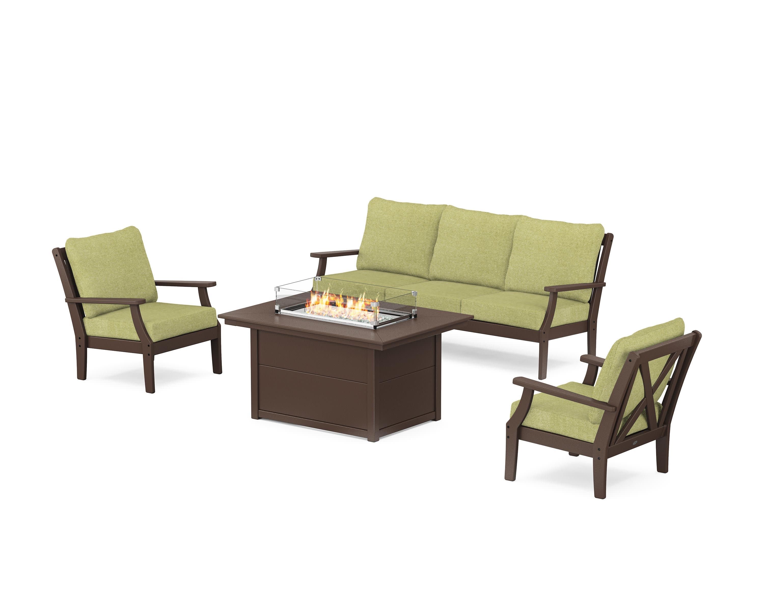 Braxton Deep Seating Fire Pit Table Set