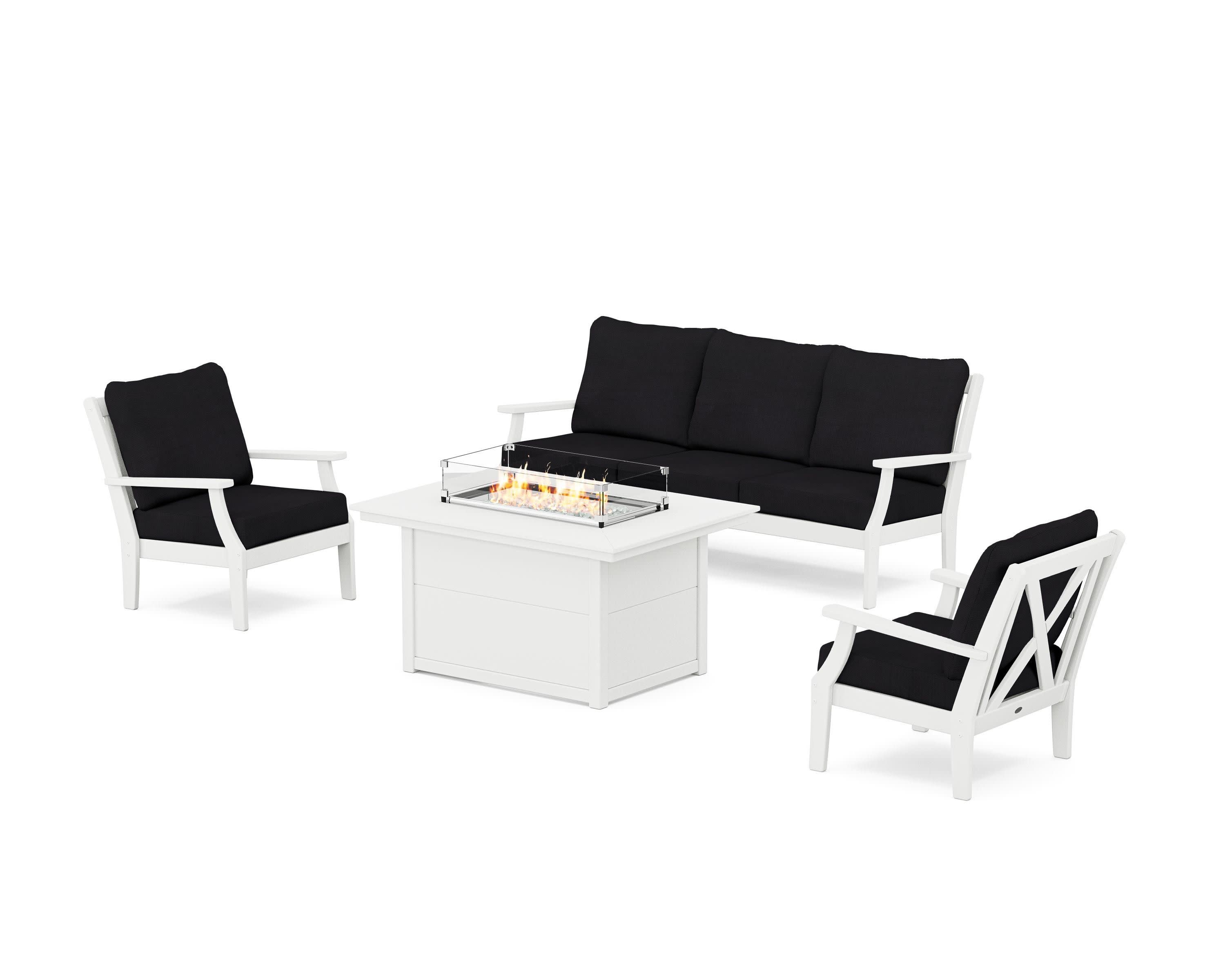 Braxton Deep Seating Fire Pit Table Set