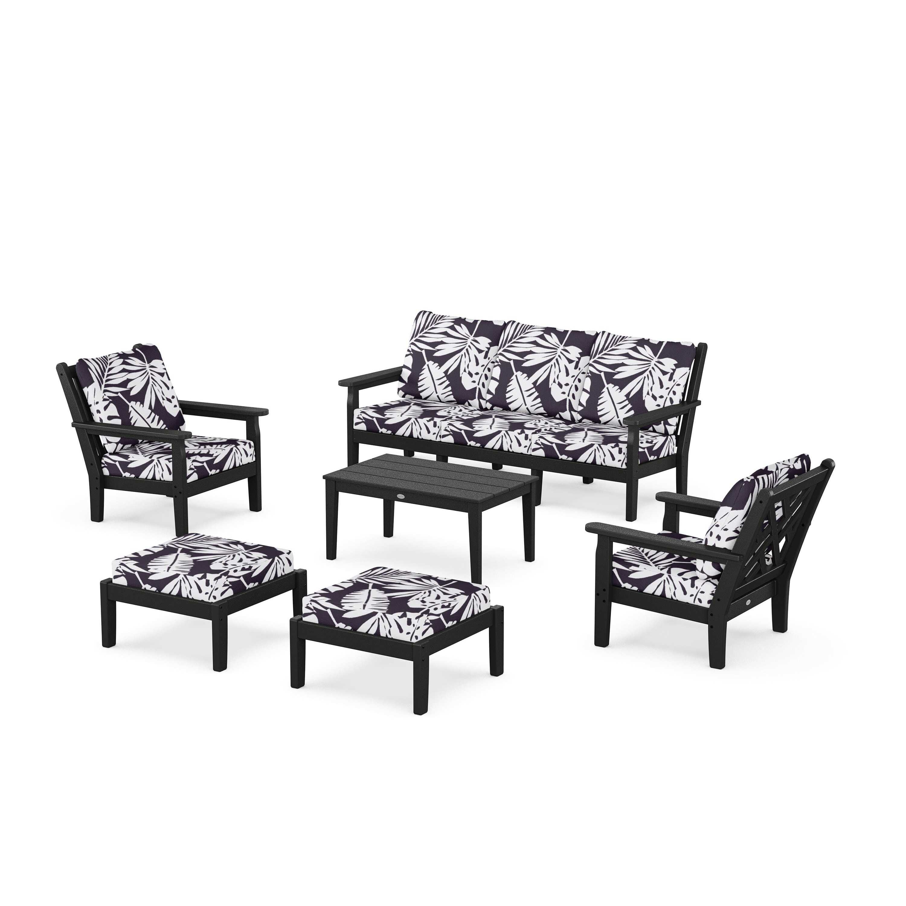 Chippendale 6-Piece Lounge Sofa Set