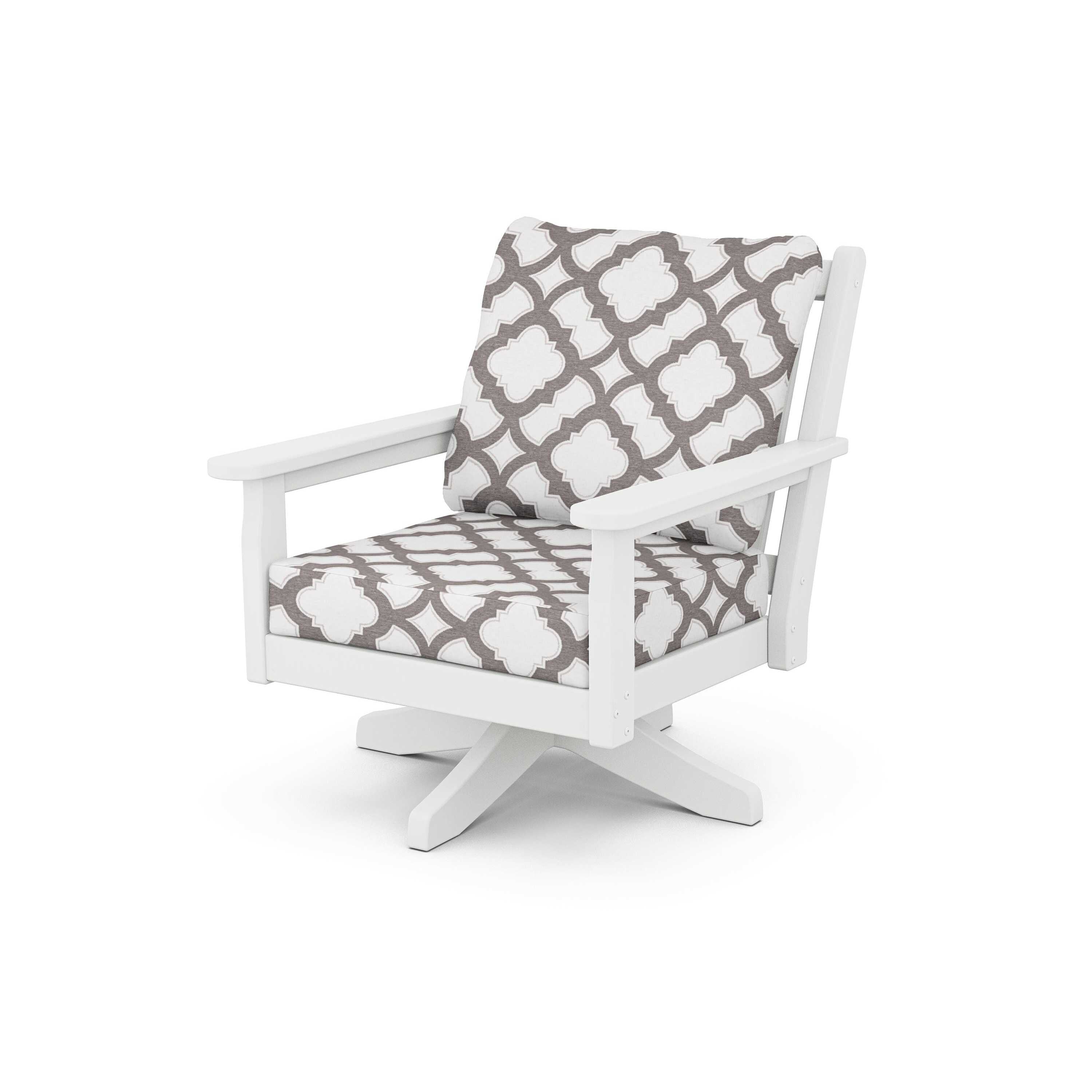 Chippendale Deep Seating Swivel Chair