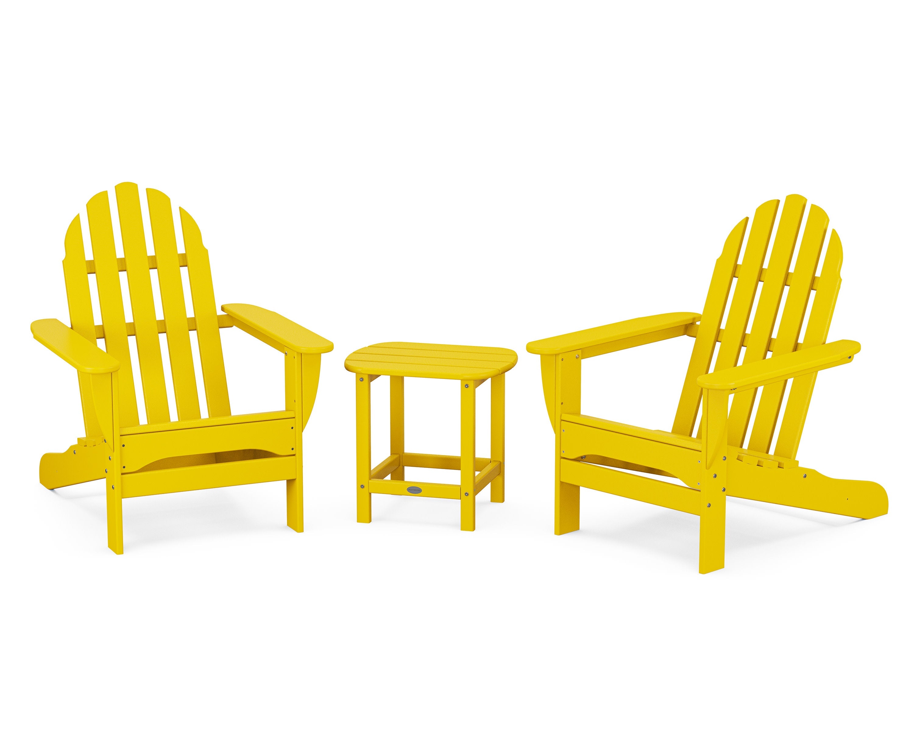 Classic Adirondack 3-Piece Set with South Beach 18" Side Table