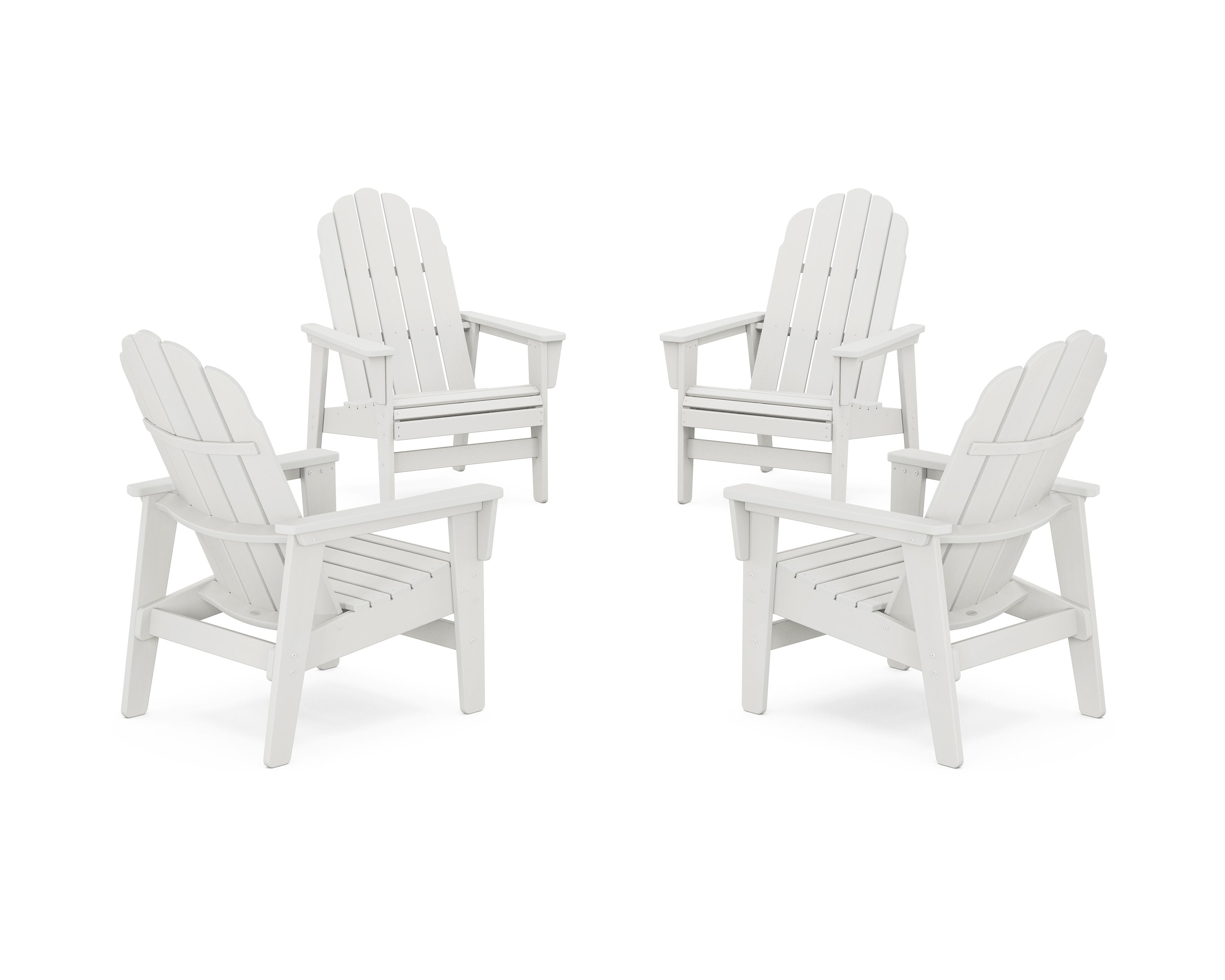 4-Piece Vineyard Grand Upright Adirondack Chair Conversation Set