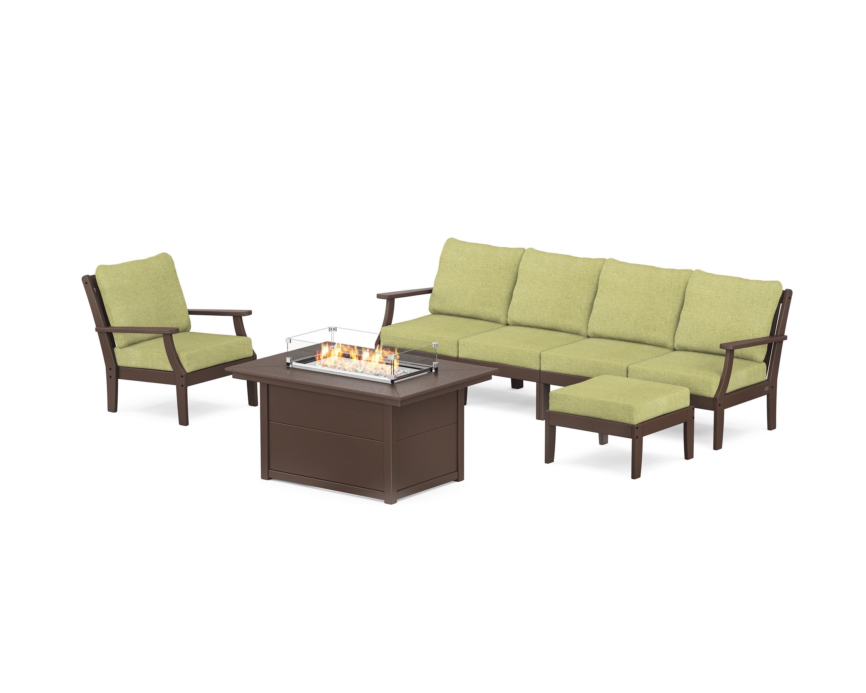 Braxton Sectional Lounge and Fire Pit Set