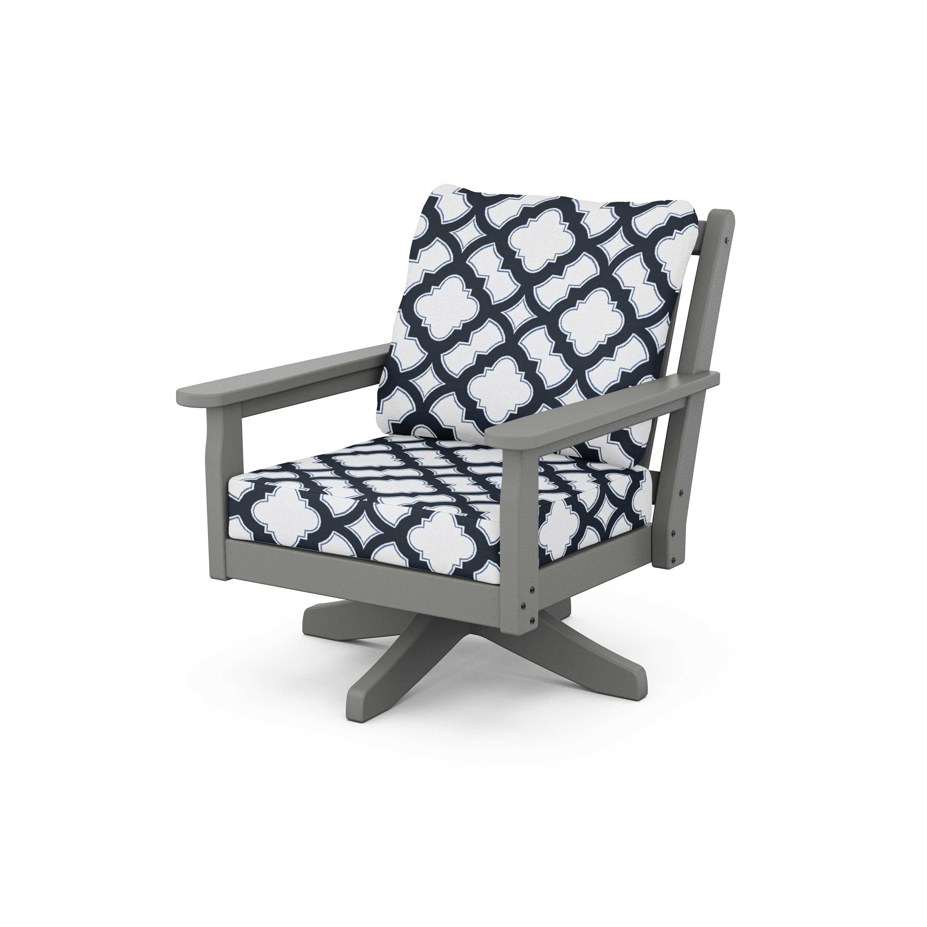 Chippendale Deep Seating Swivel Chair