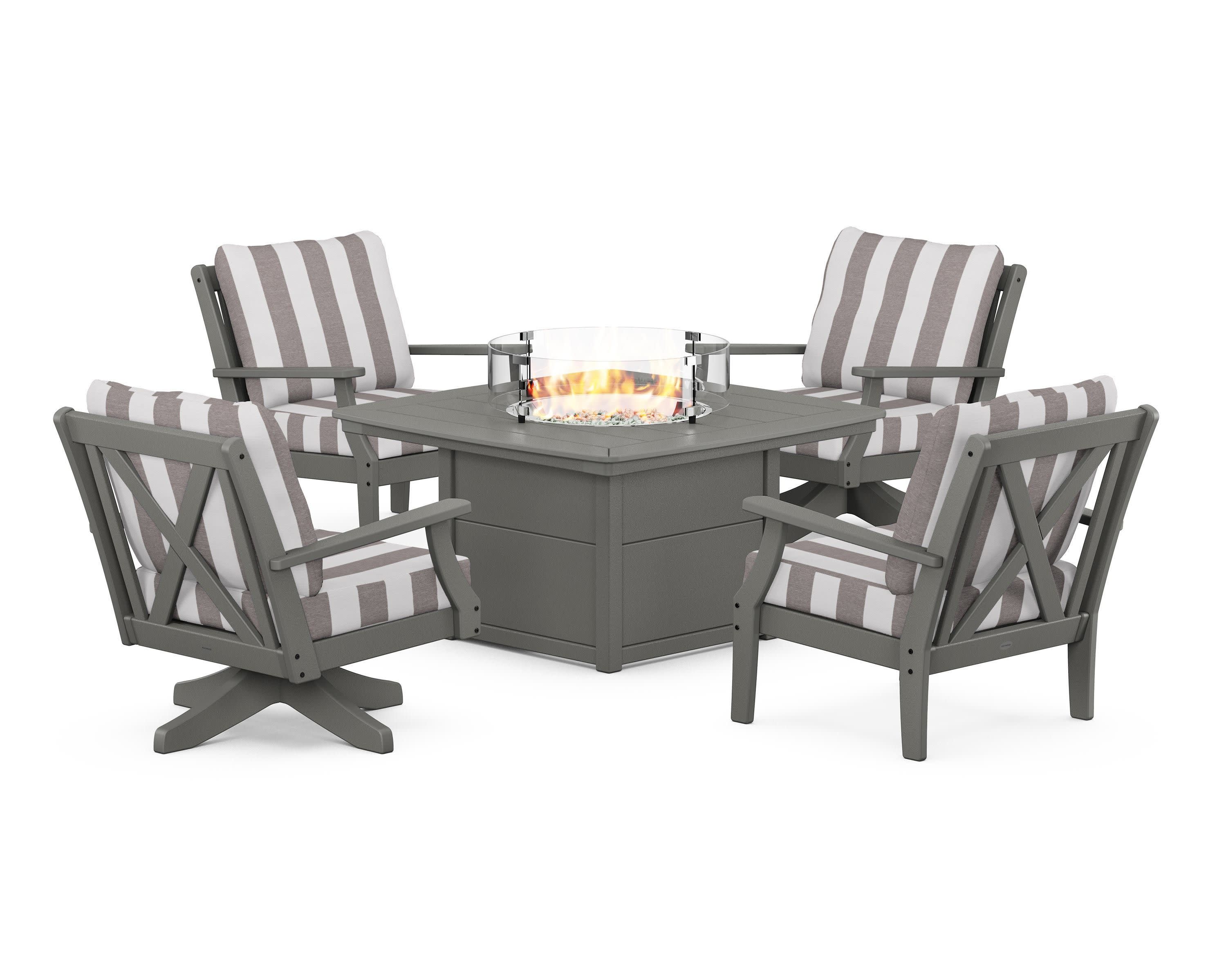 Braxton 5-Piece Deep Seating Set with Fire Table