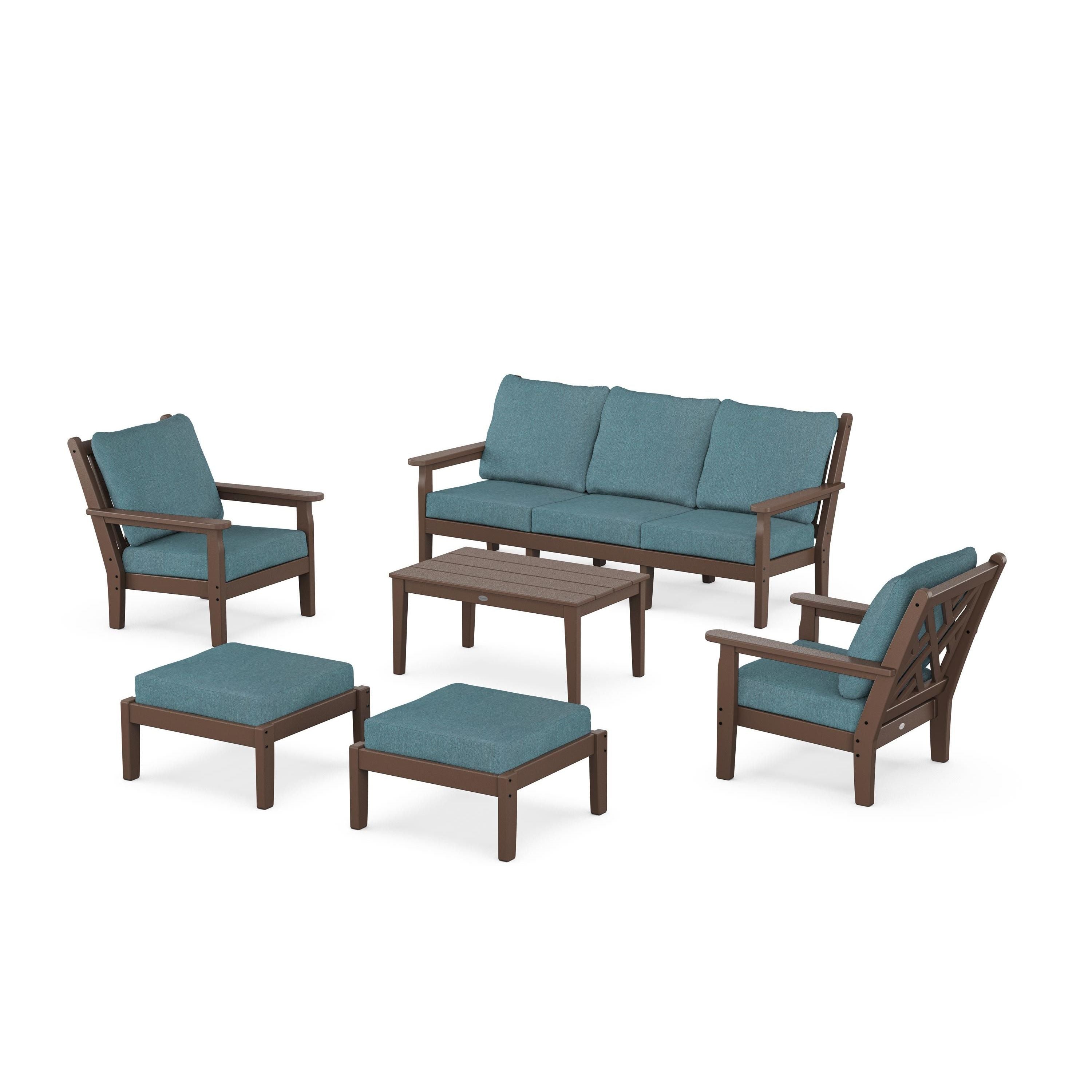 Chippendale 6-Piece Lounge Sofa Set