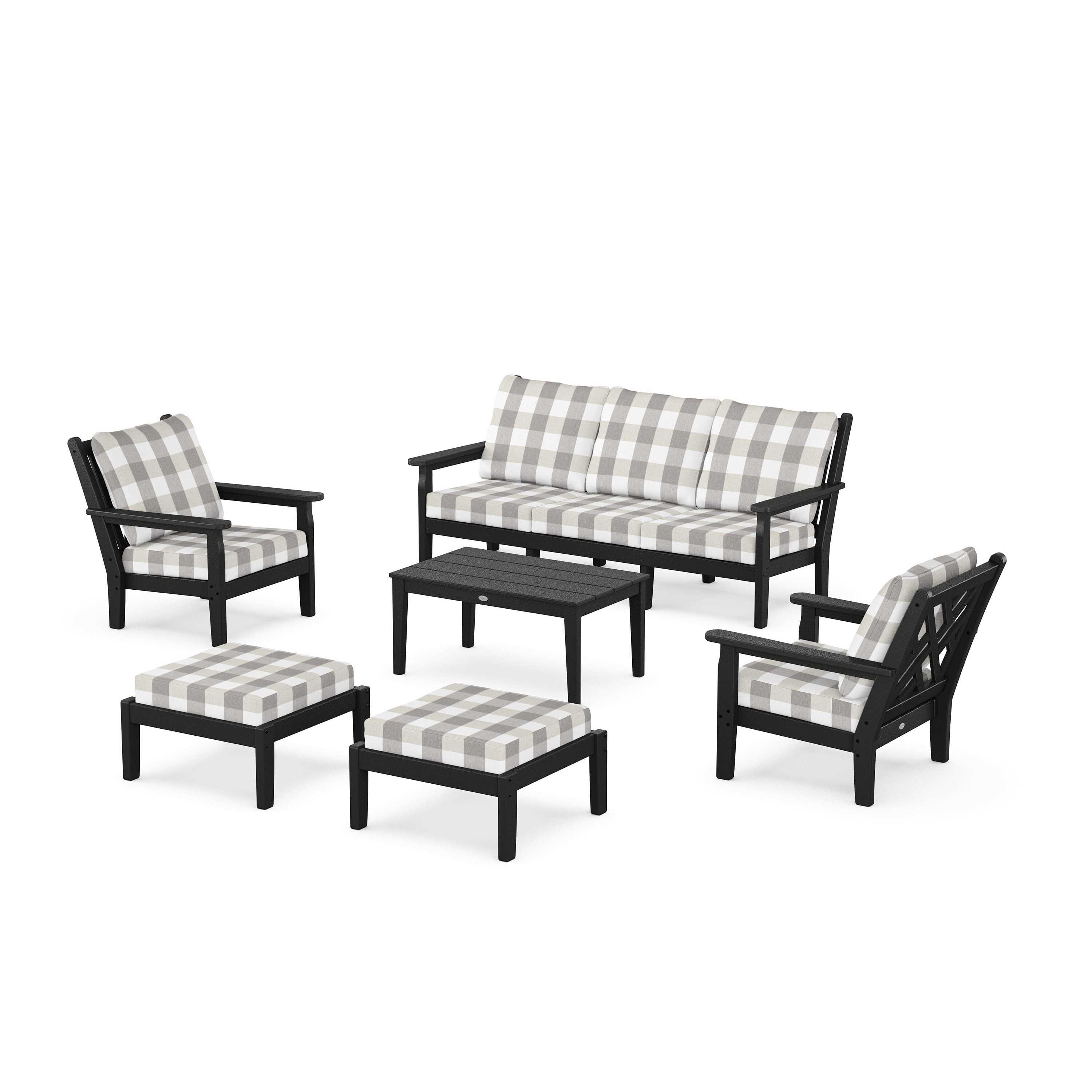 Chippendale 6-Piece Lounge Sofa Set