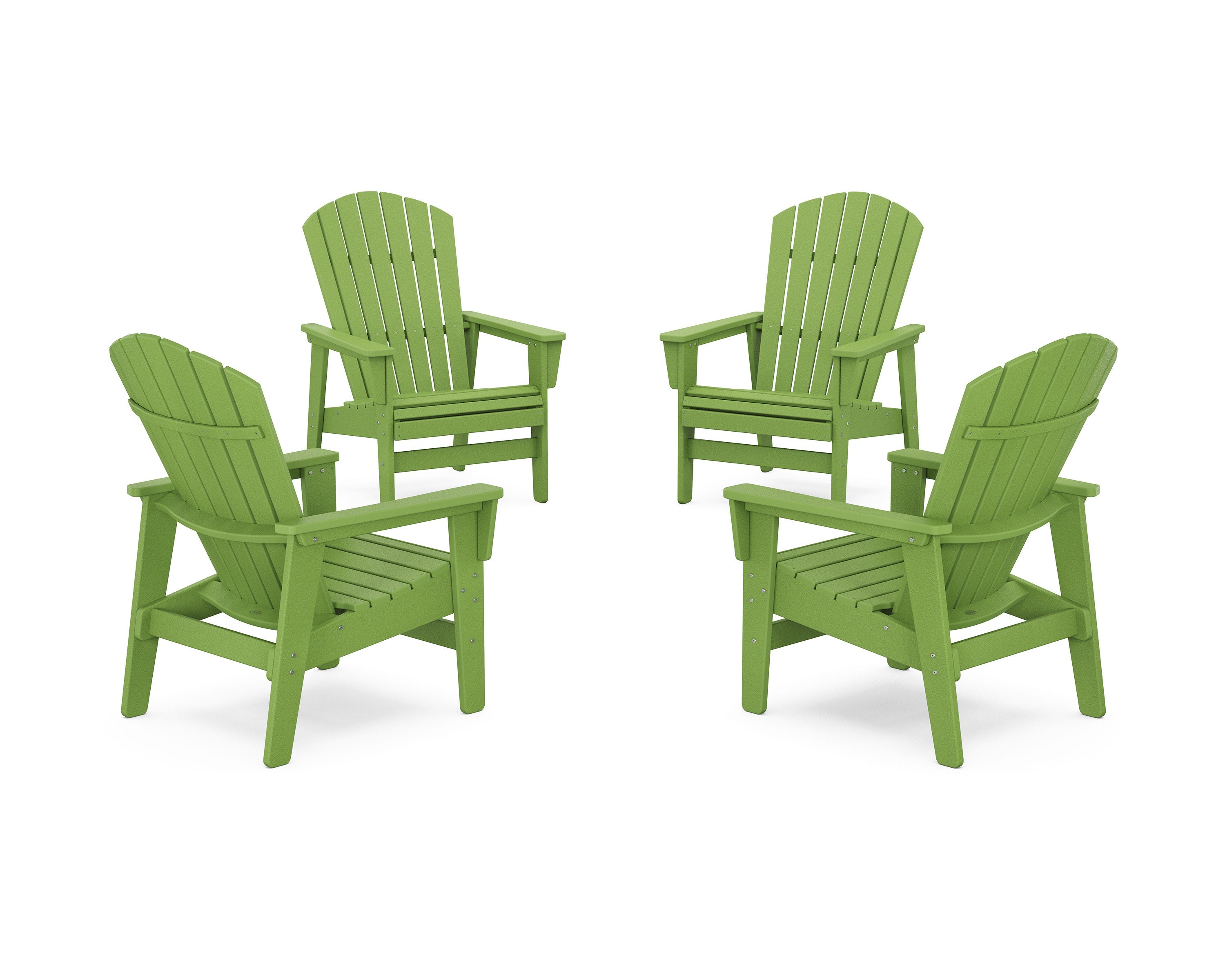 4-Piece Nautical Grand Upright Adirondack Chair Conversation Set