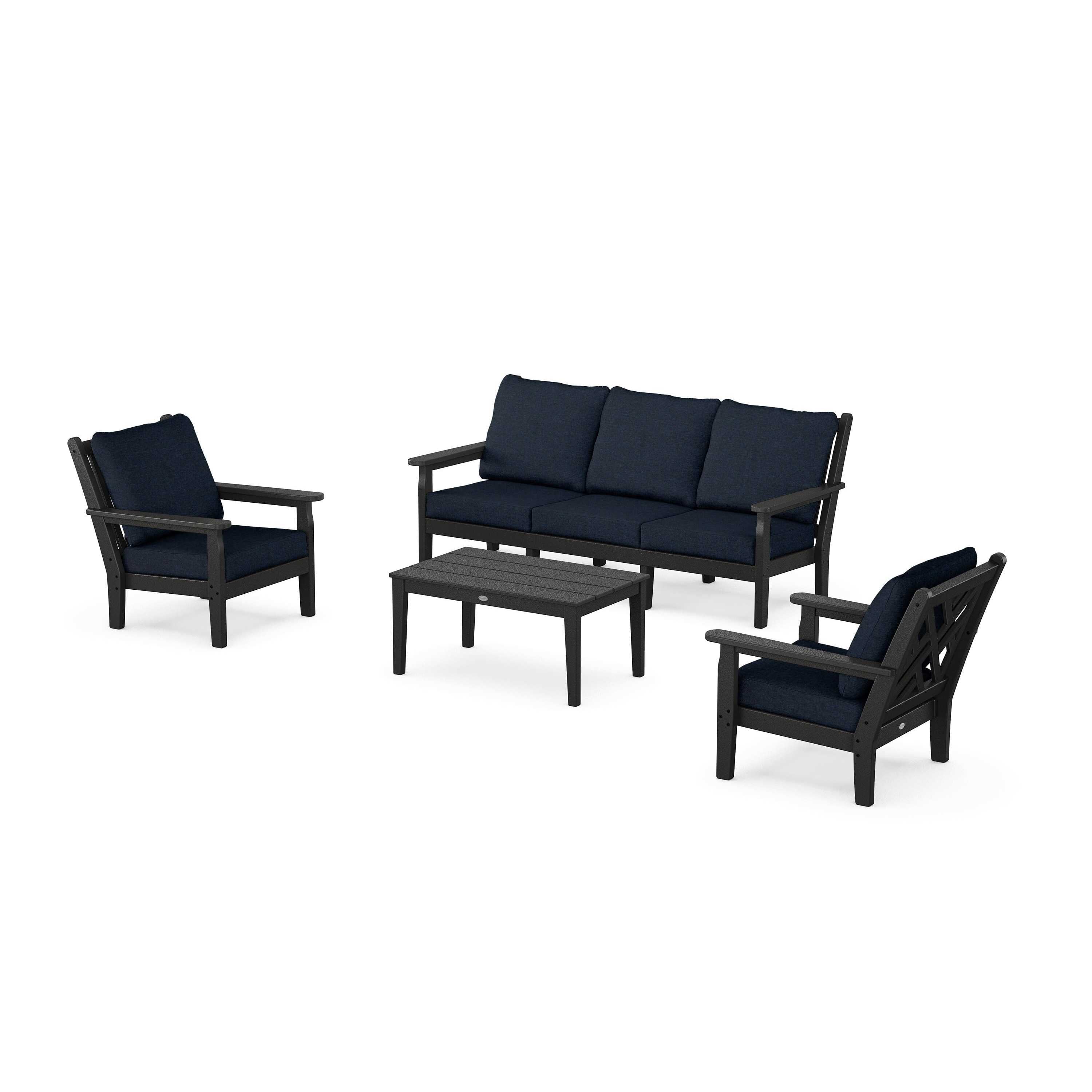 Chippendale 4-Piece Deep Seating Set with Sofa