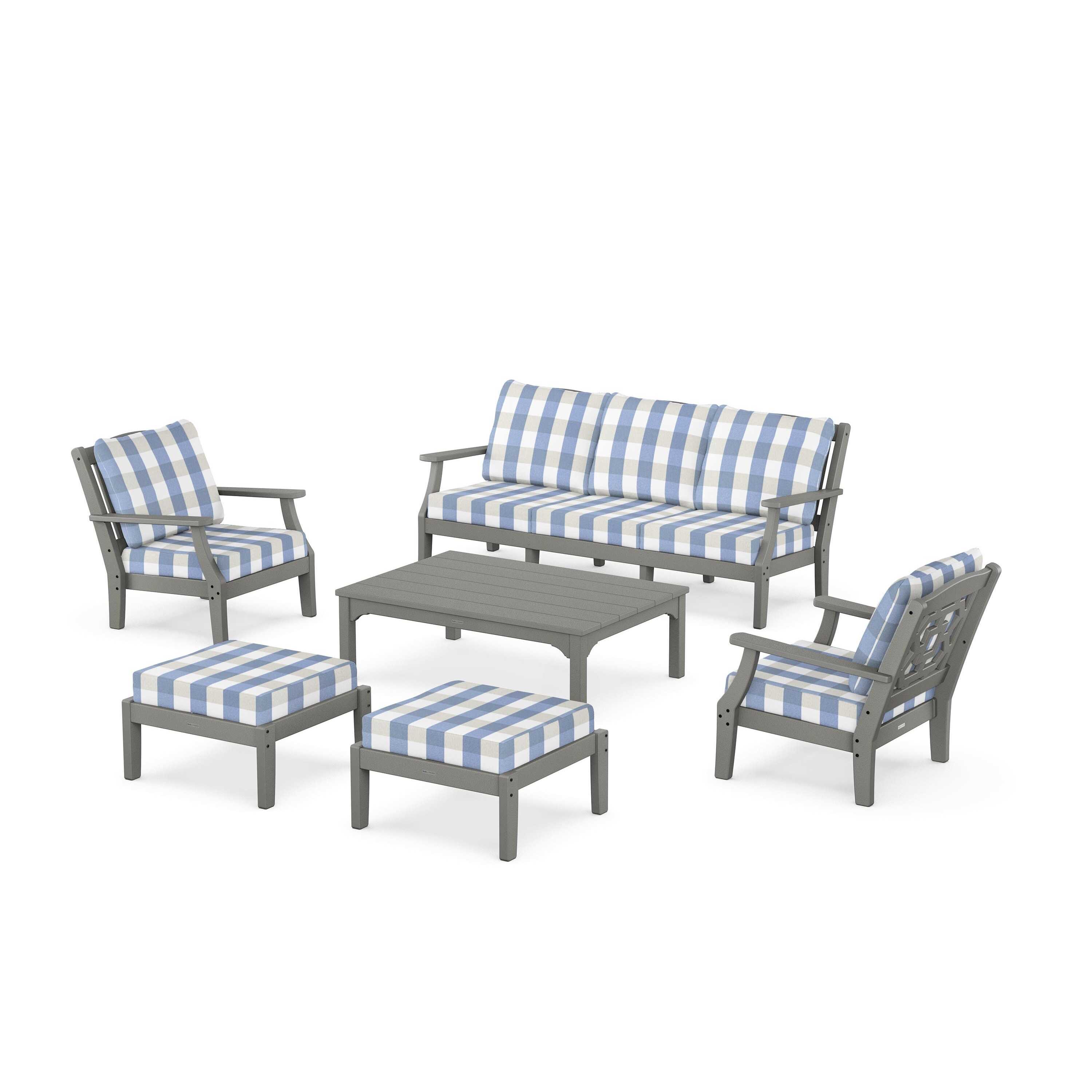 Chinoiserie 6-Piece Lounge Sofa Set