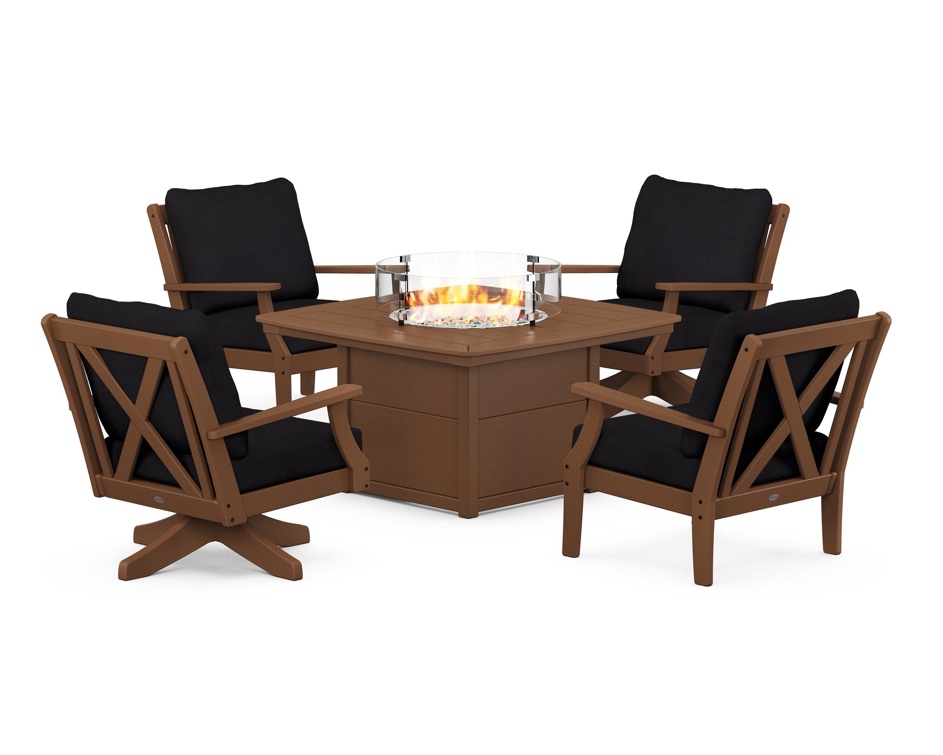 Braxton 5-Piece Deep Seating Set with Fire Table