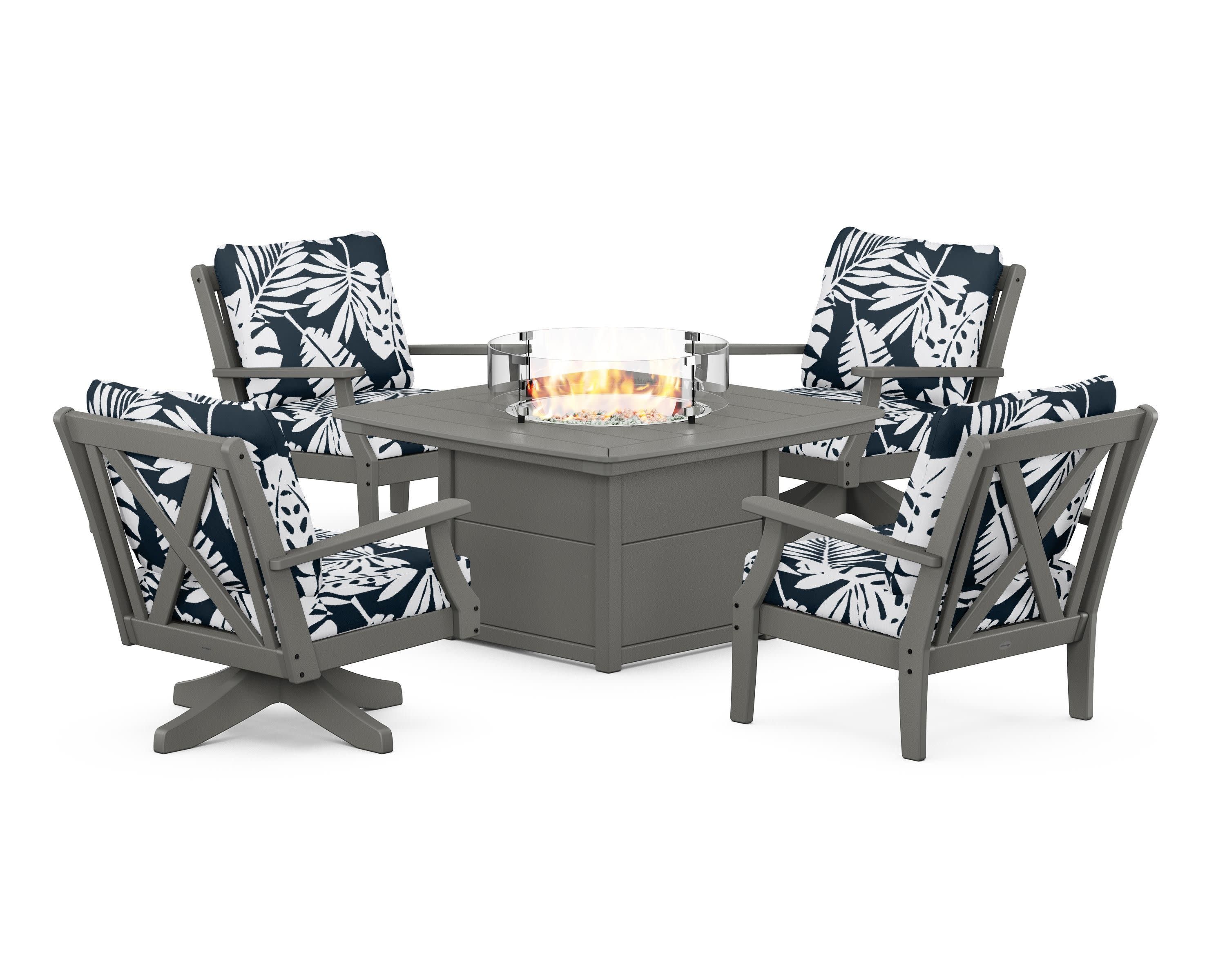 Braxton 5-Piece Deep Seating Set with Fire Table
