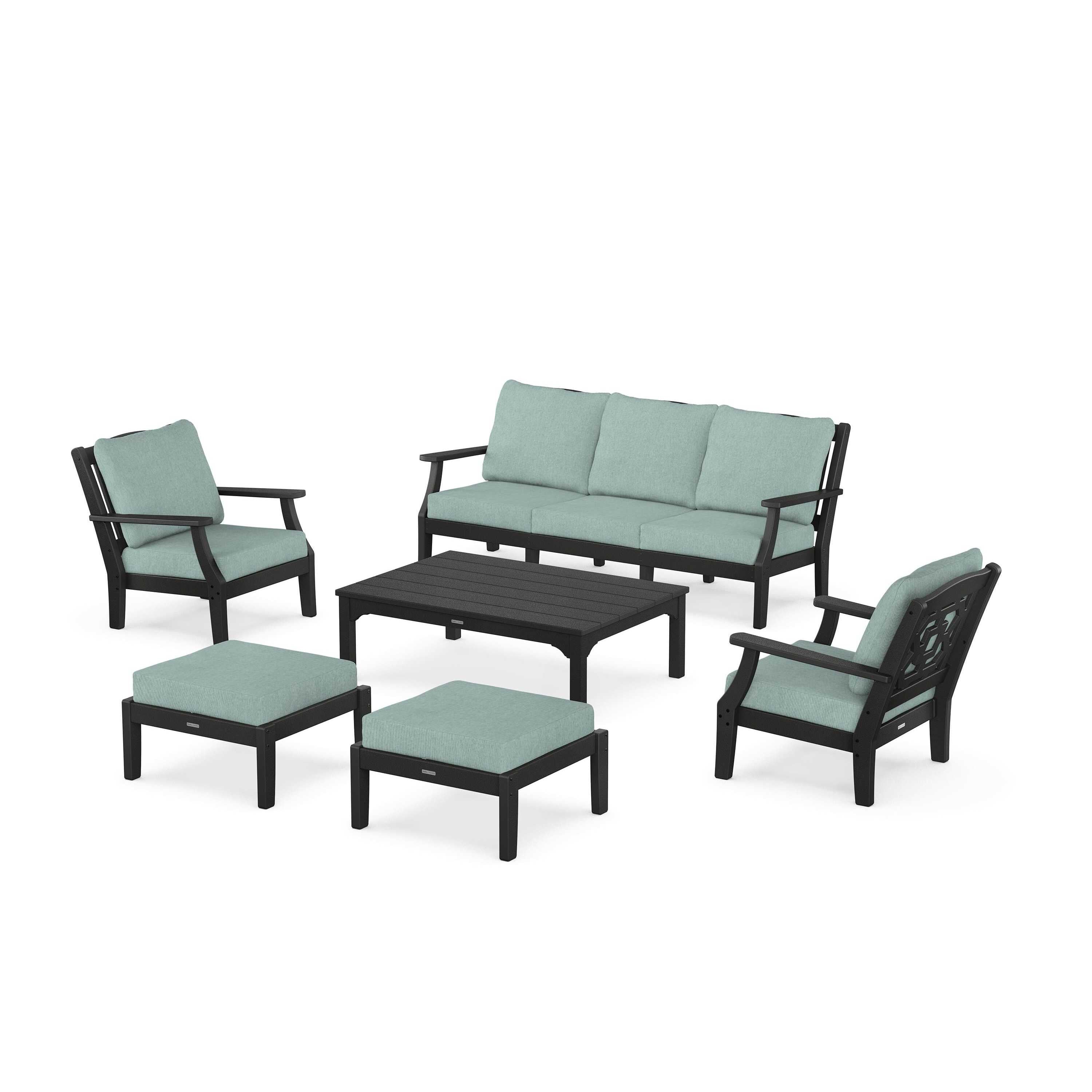 Chinoiserie 6-Piece Lounge Sofa Set