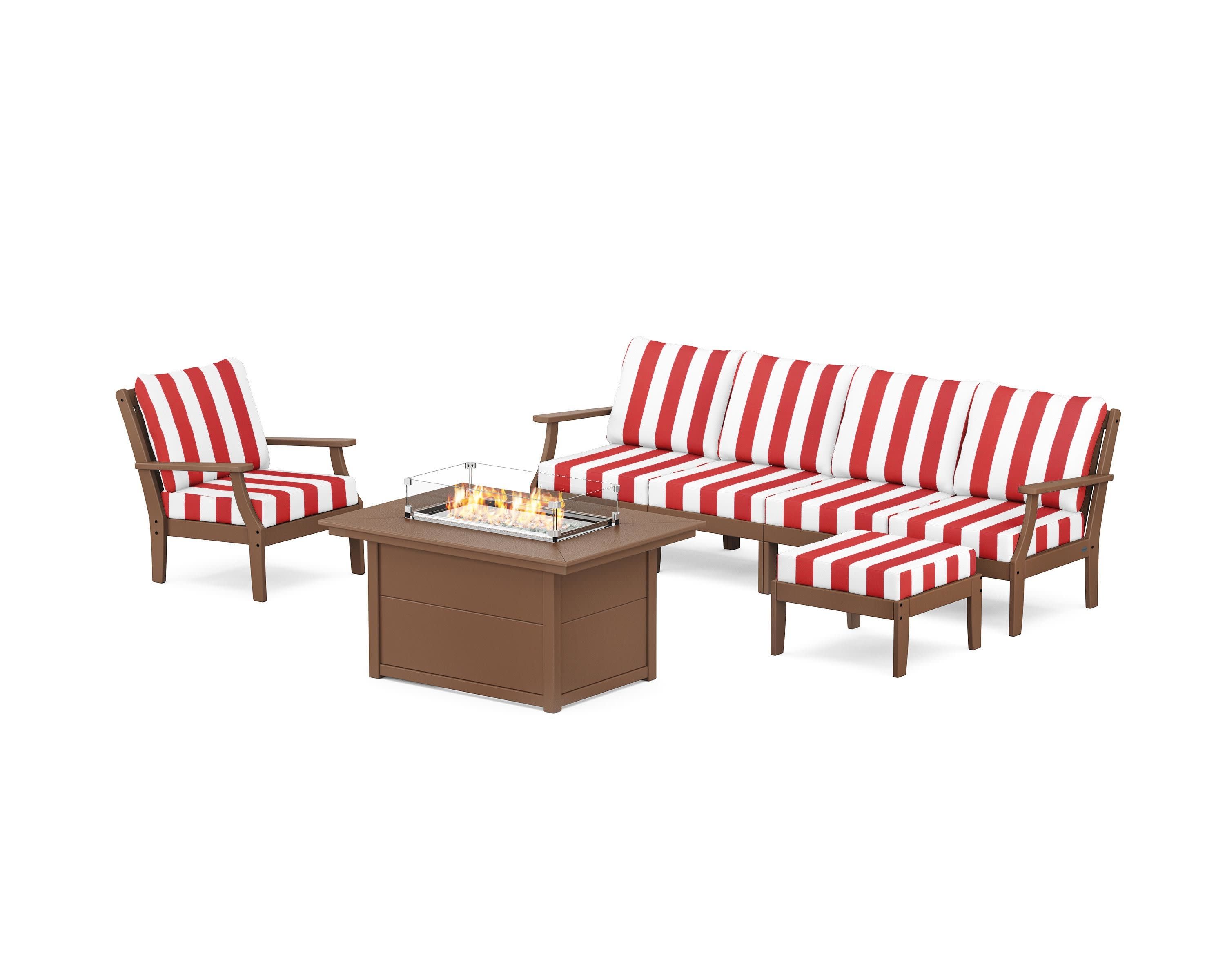 Braxton Sectional Lounge and Fire Pit Set