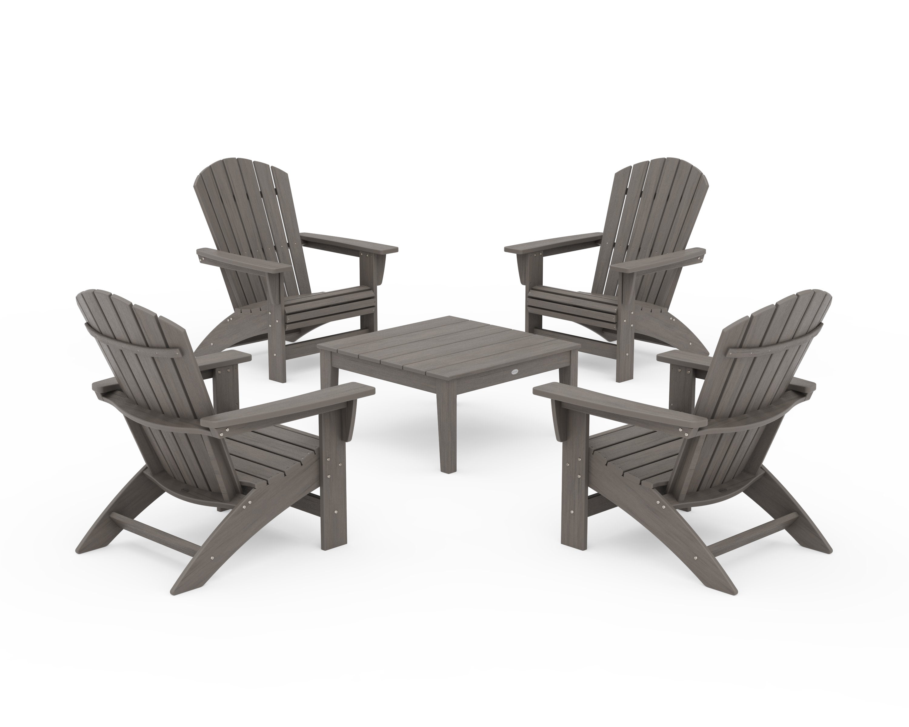 5-Piece Nautical Grand Adirondack Chair Conversation Group