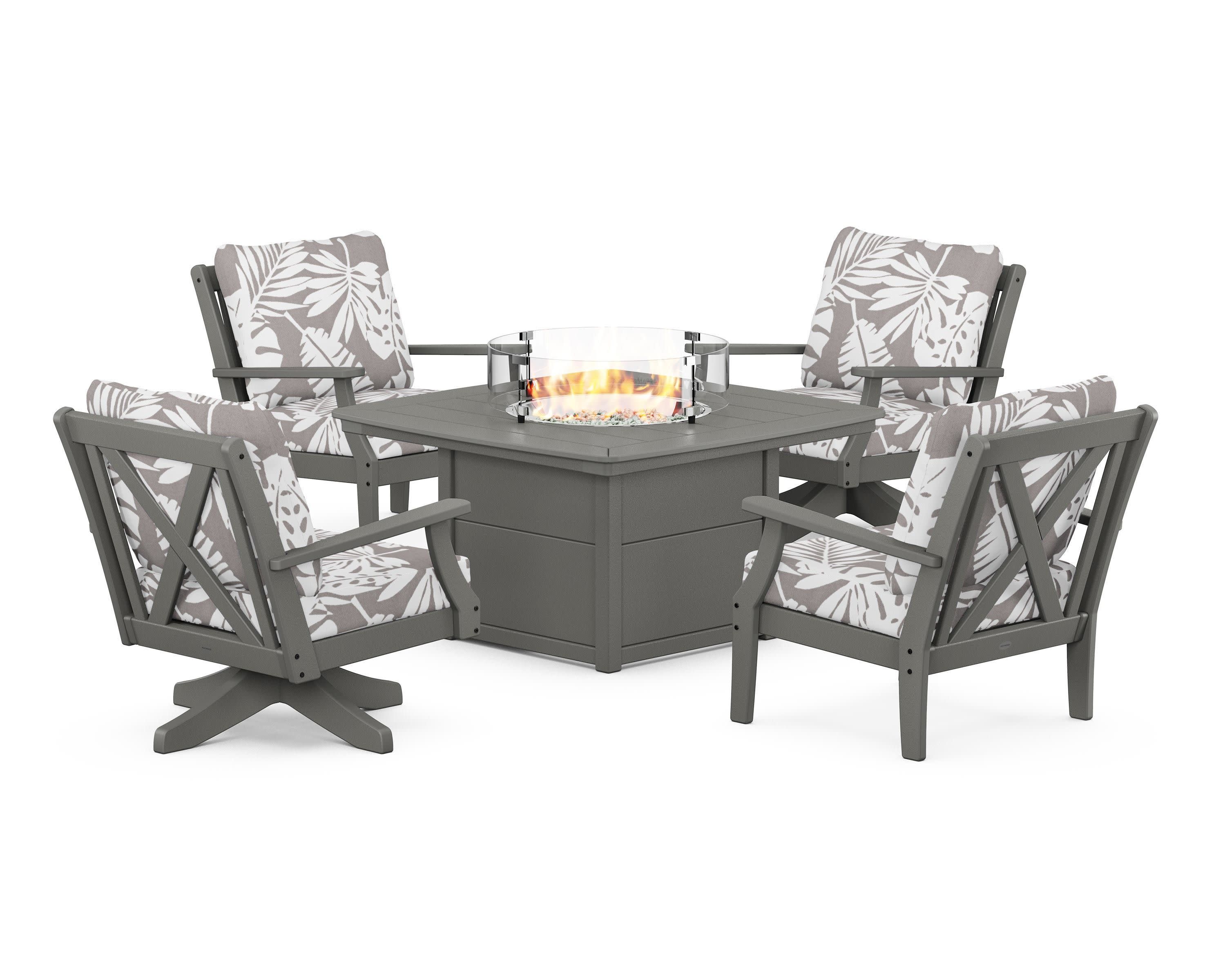 Braxton 5-Piece Deep Seating Set with Fire Table