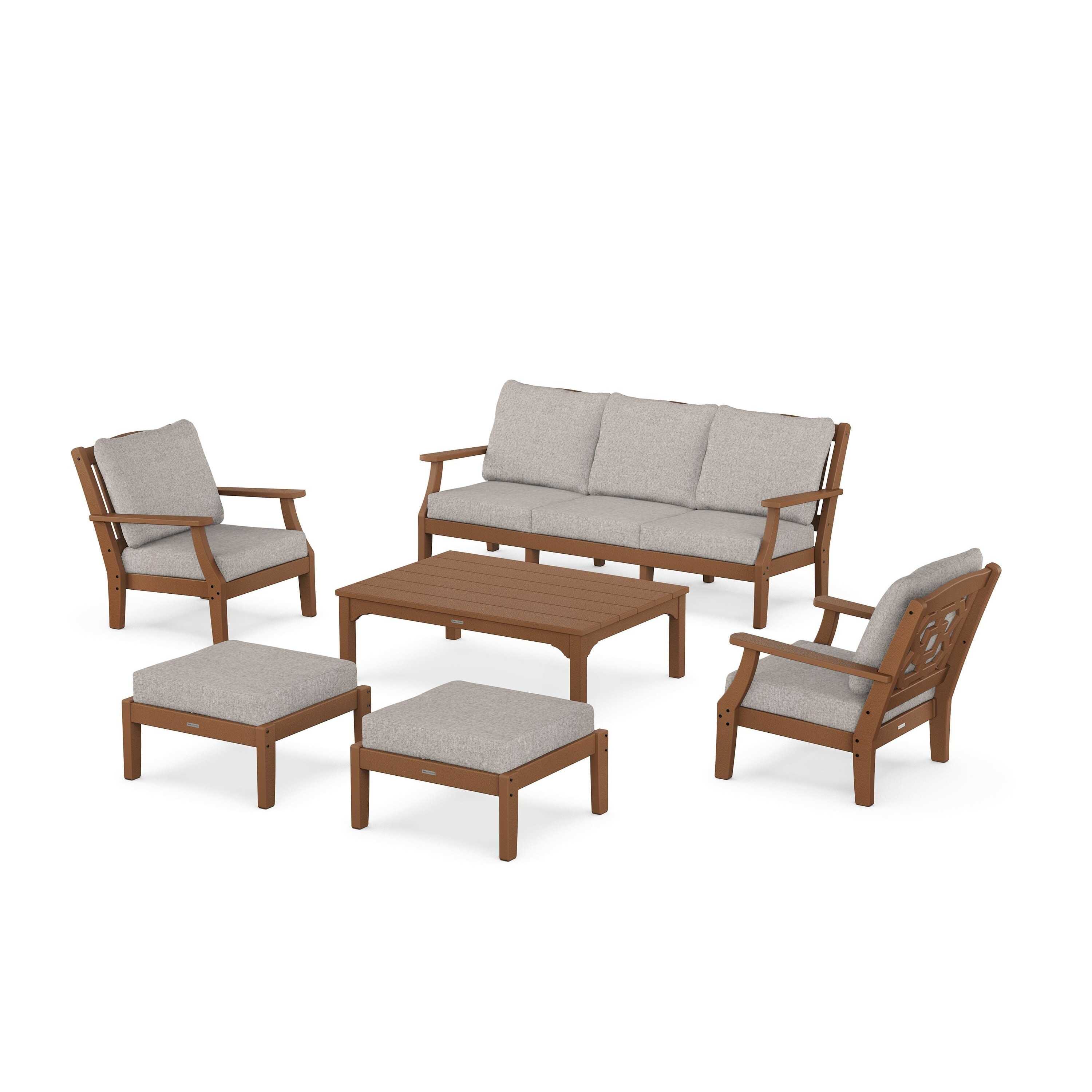 Chinoiserie 6-Piece Lounge Sofa Set