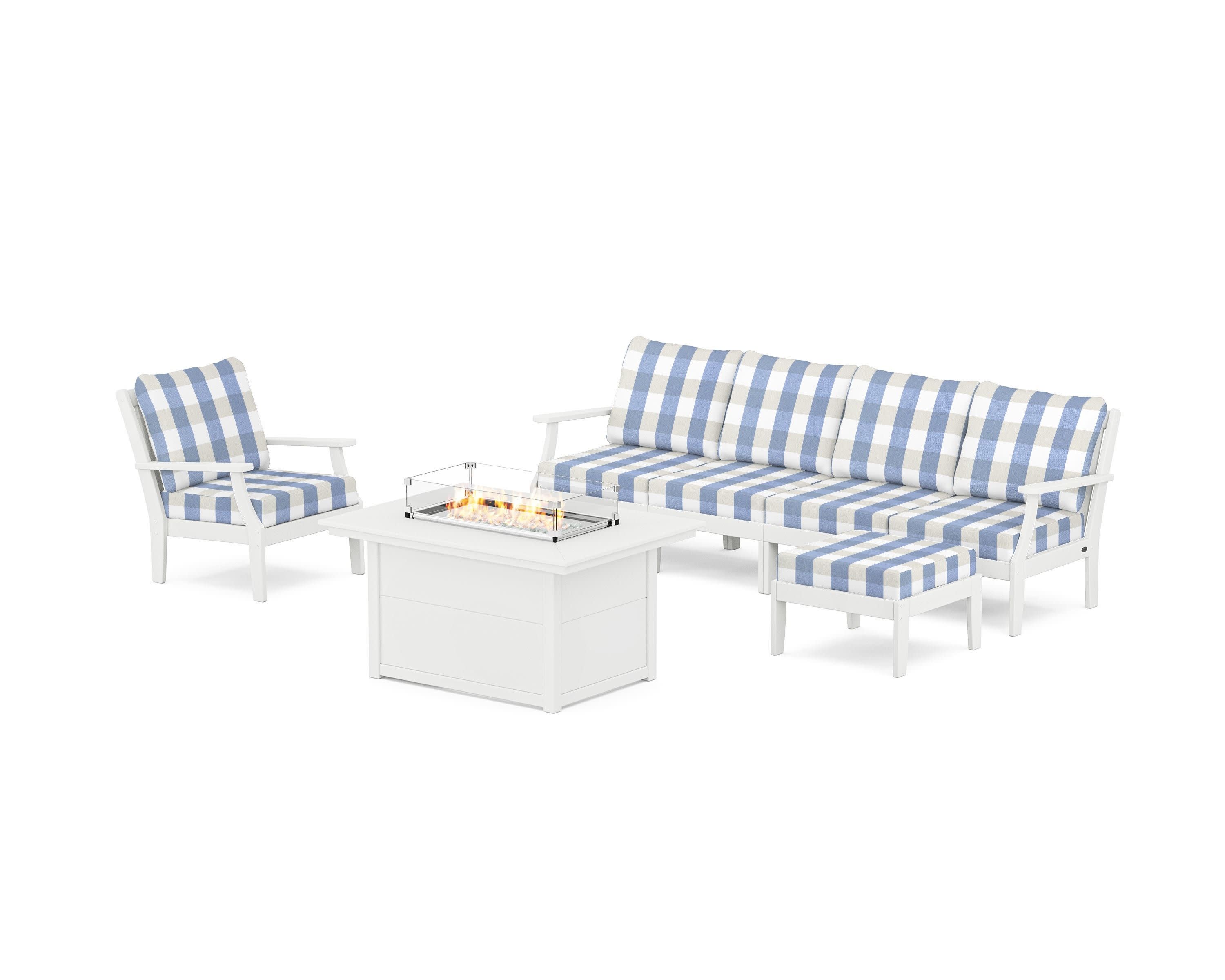 Braxton Sectional Lounge and Fire Pit Set