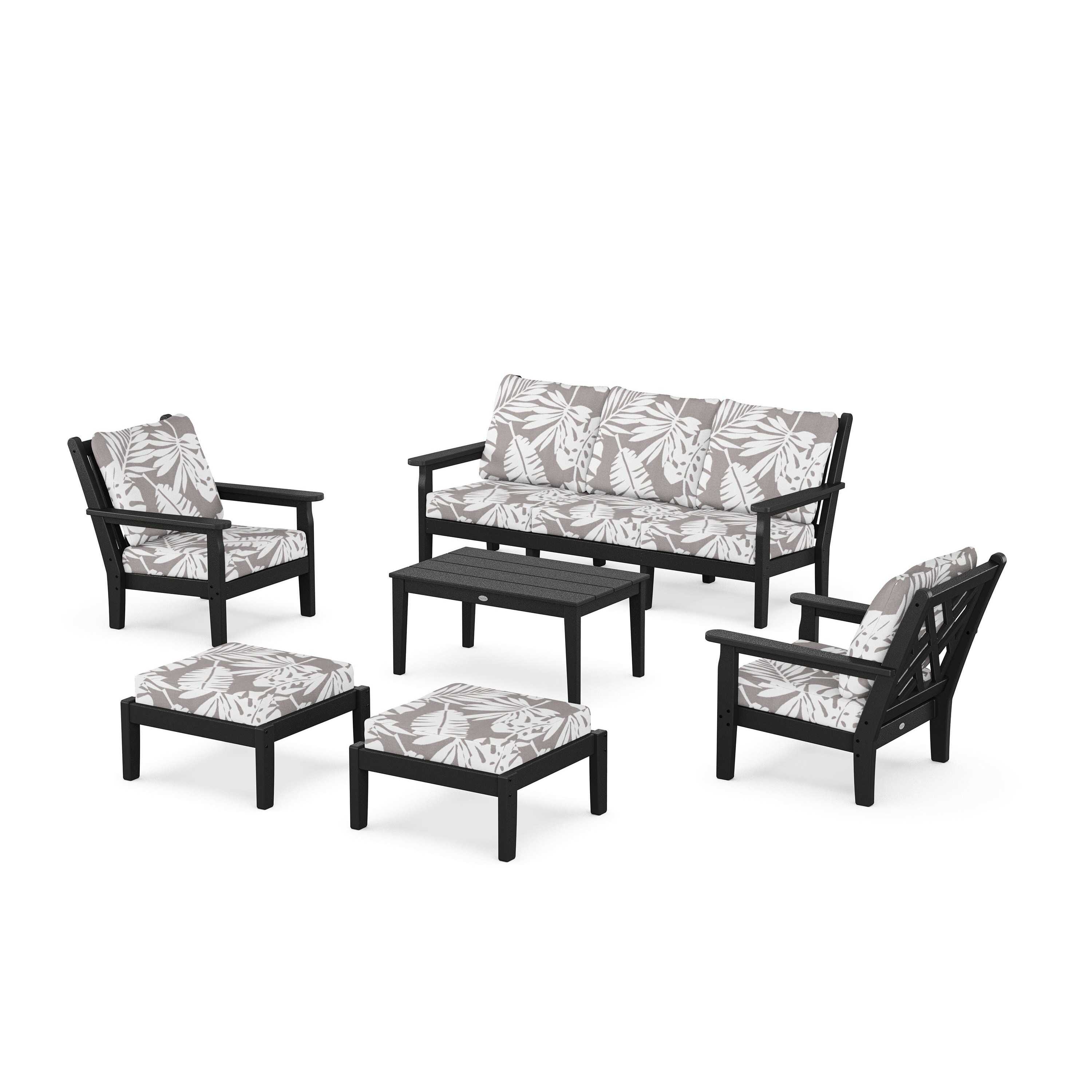 Chippendale 6-Piece Lounge Sofa Set