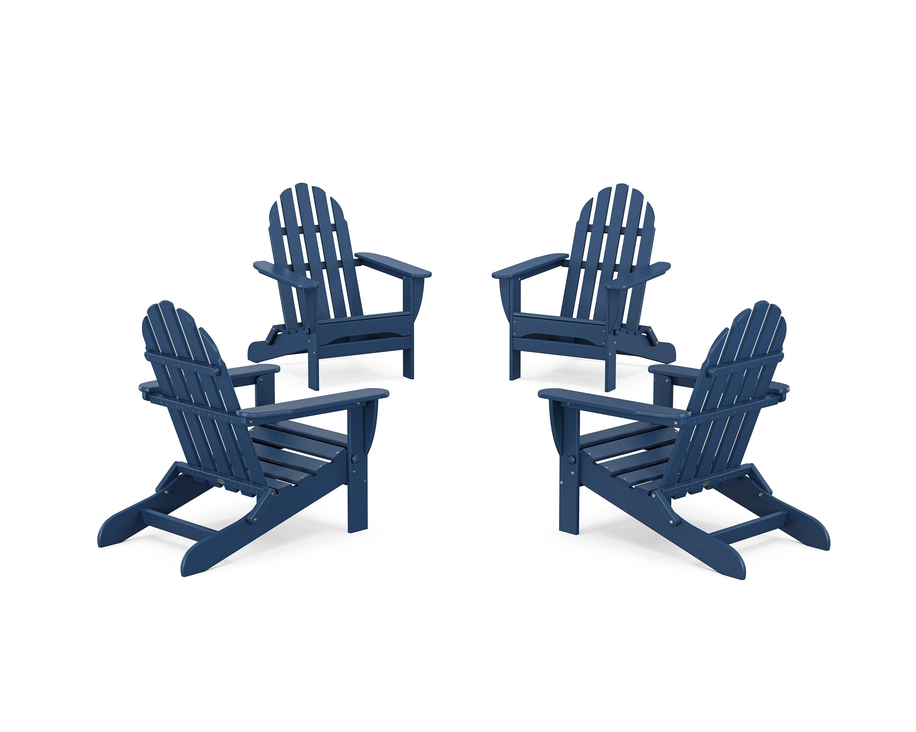 4-Piece Classic Folding Adirondack Conversation Set
