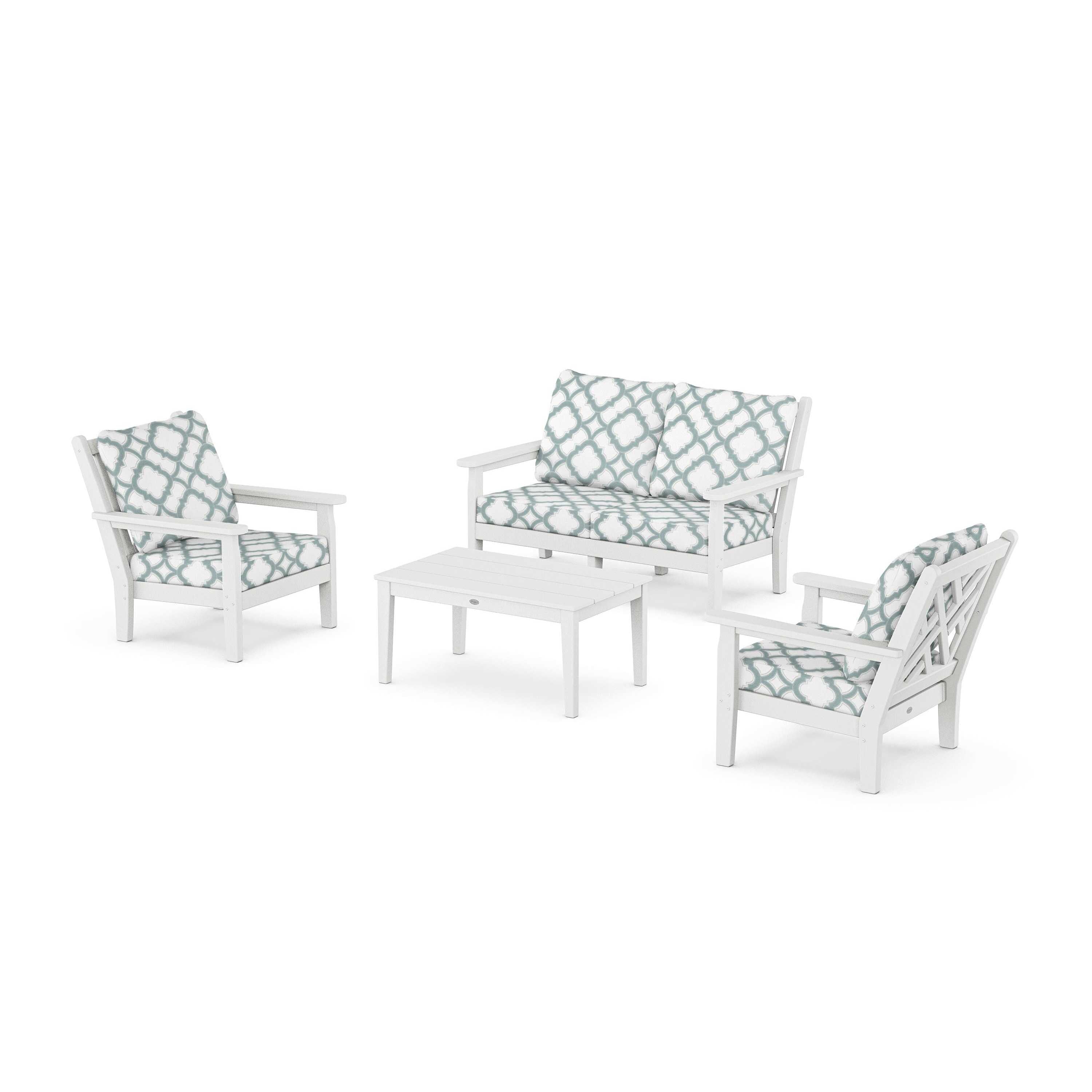 Chippendale 4-Piece Deep Seating Set with Loveseat