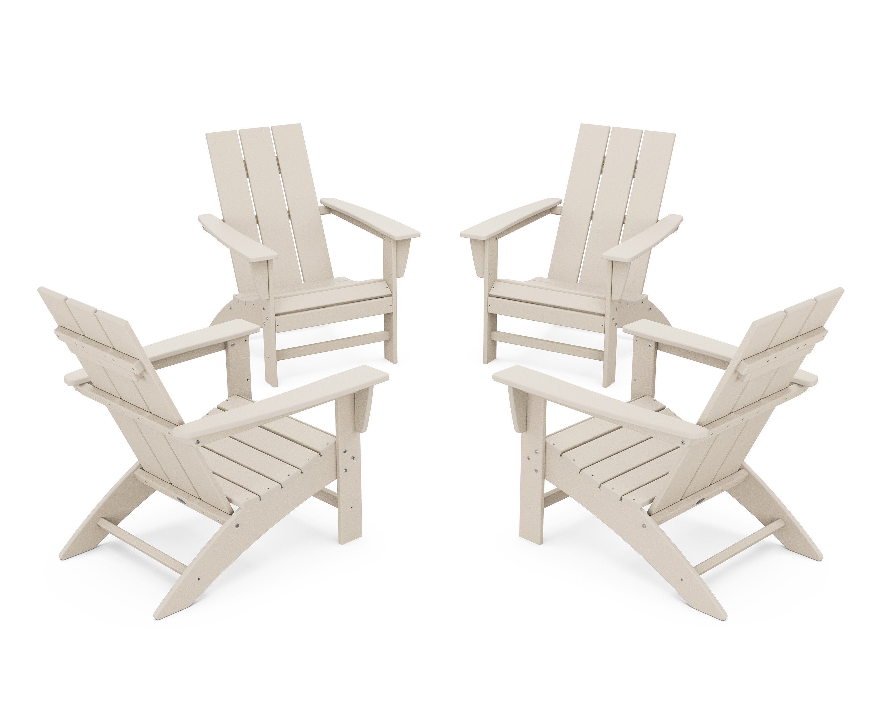 4-Piece Modern Adirondack Chair Conversation Set