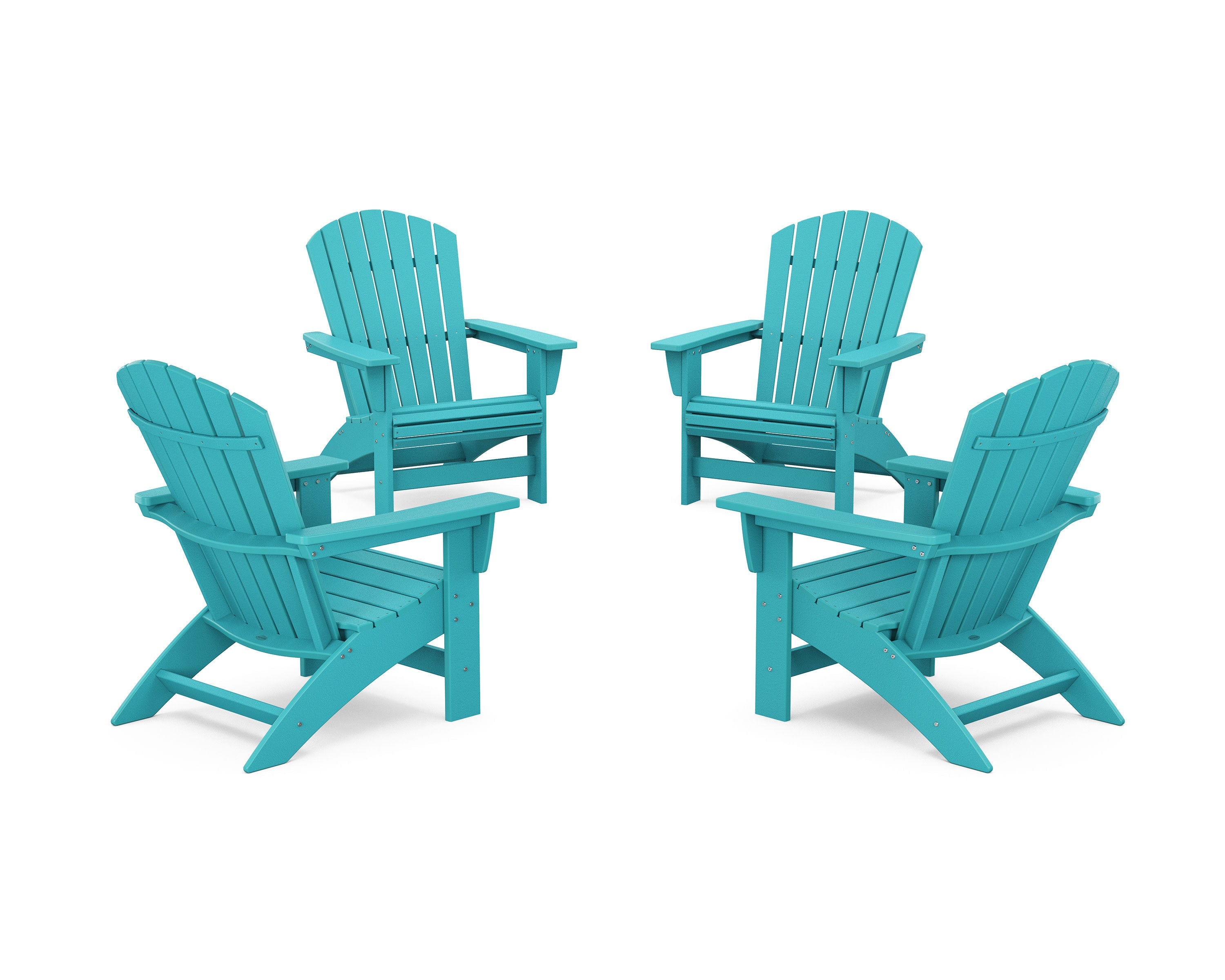 4-Piece Nautical Grand Adirondack Chair Conversation Set