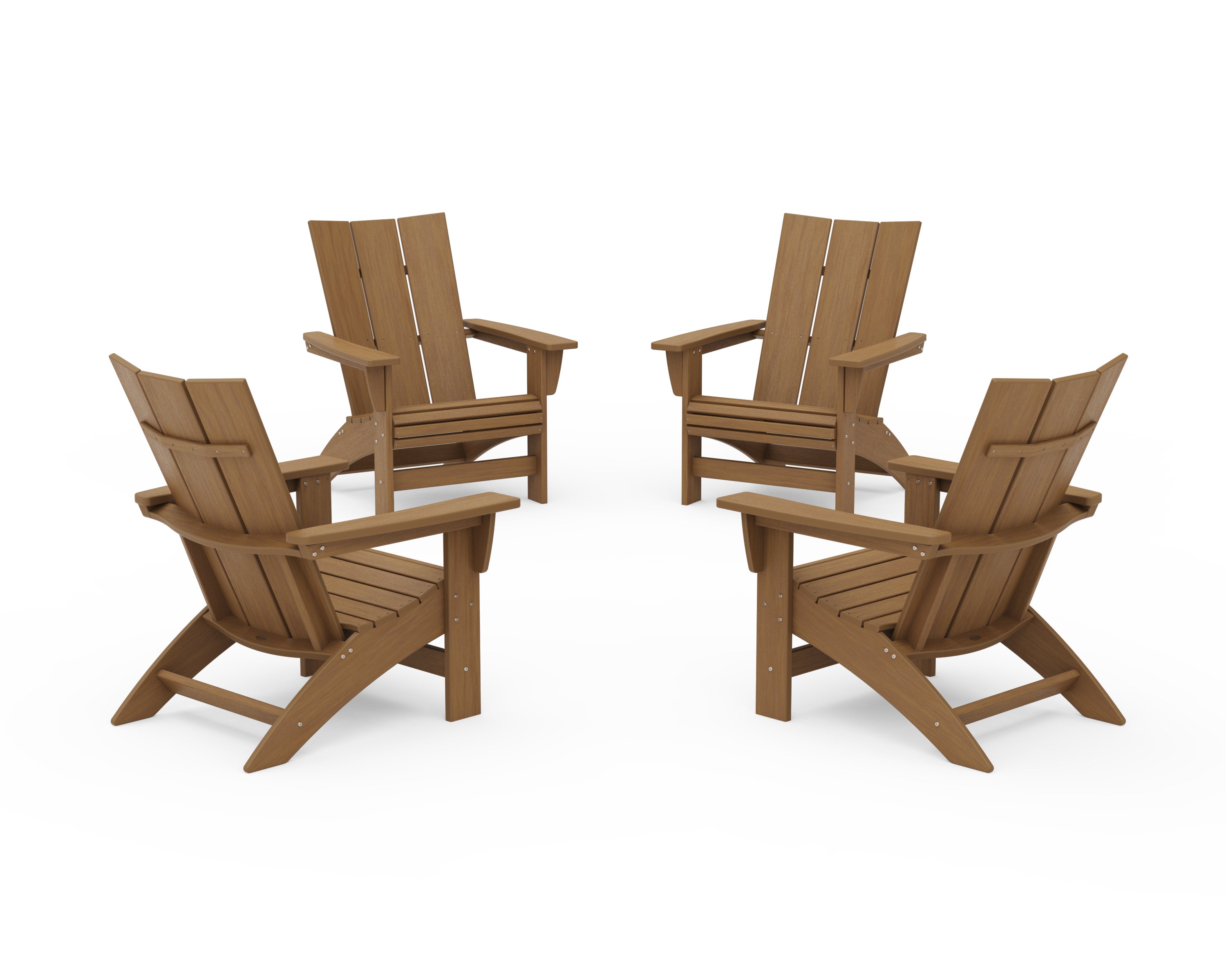 4-Piece Modern Grand Adirondack Chair Conversation Set