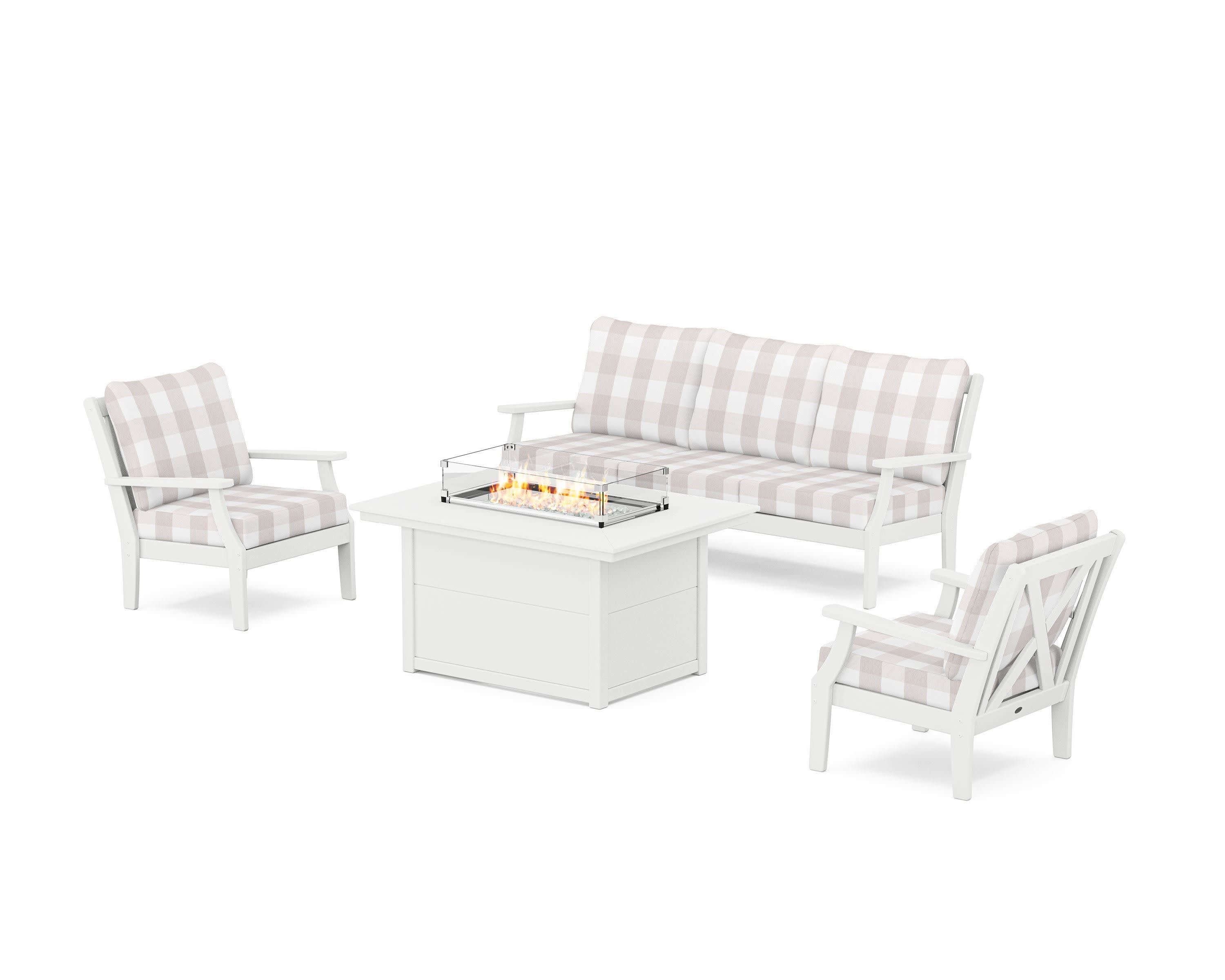 Braxton Deep Seating Fire Pit Table Set