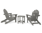 Classic Adirondack 3-Piece Set with South Beach 18" Side Table