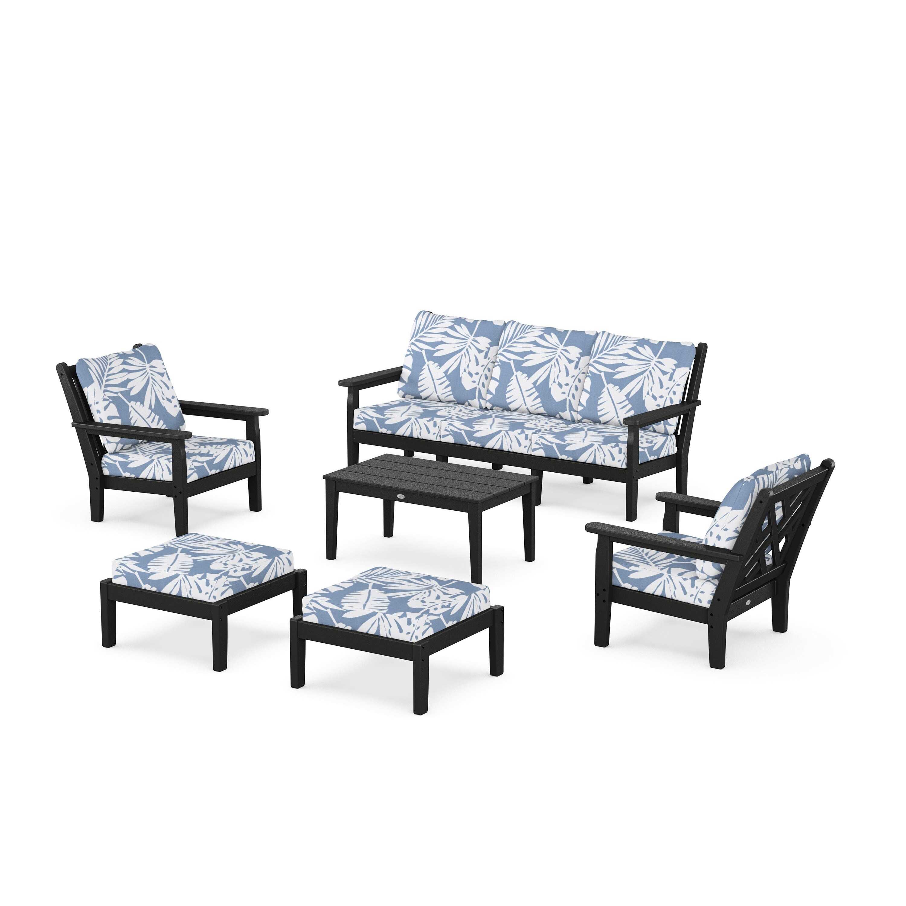 Chippendale 6-Piece Lounge Sofa Set