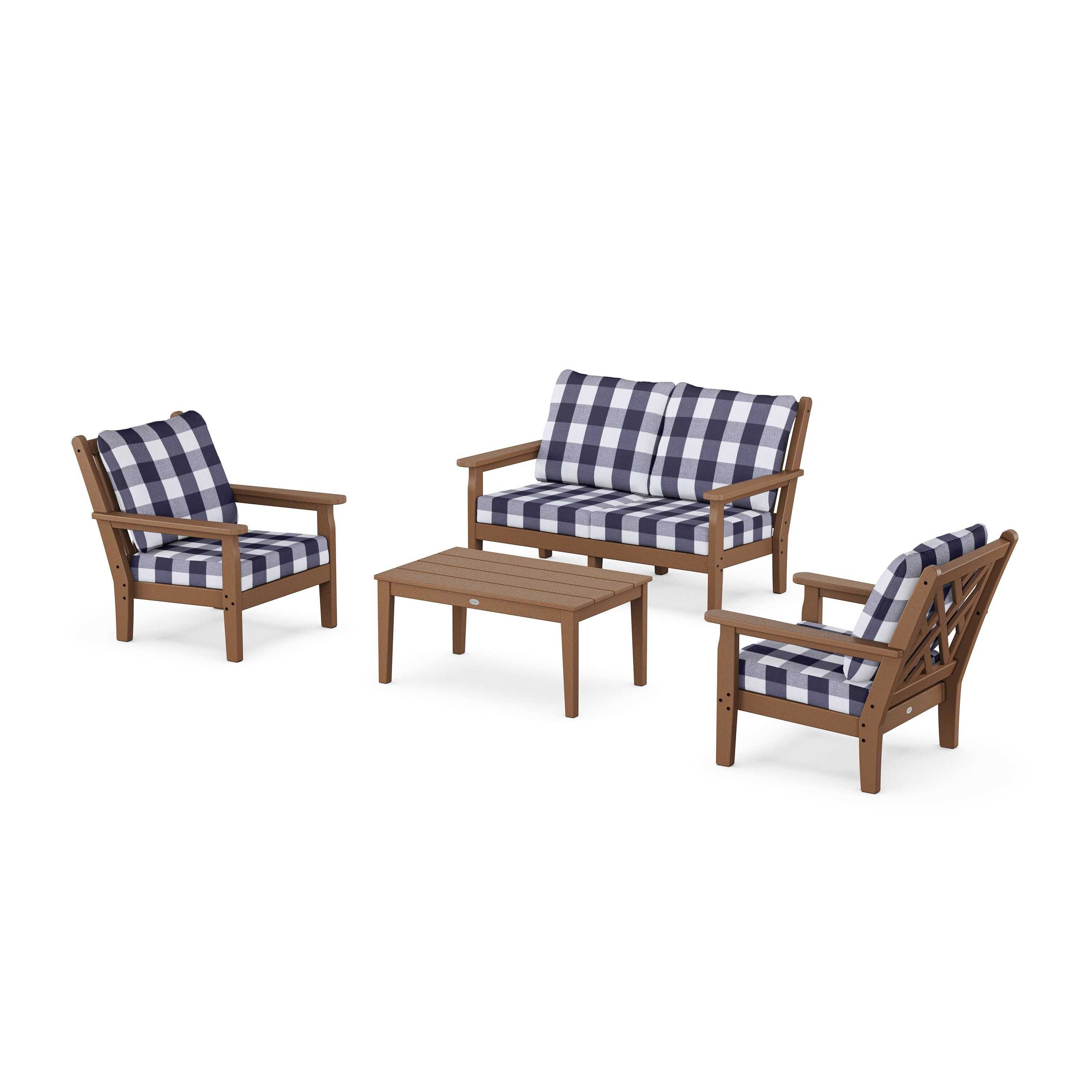 Chippendale 4-Piece Deep Seating Set with Loveseat