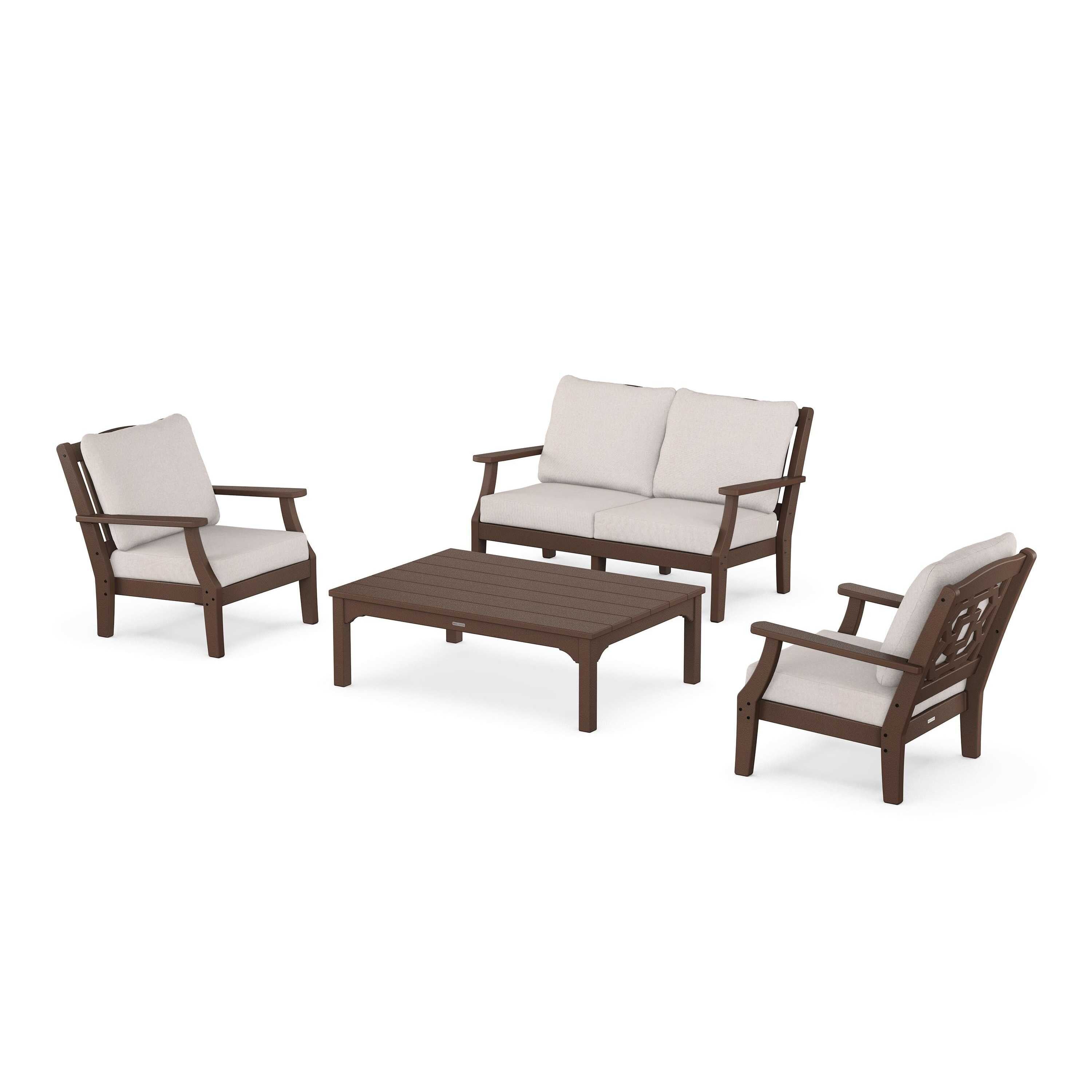 Chinoiserie 4-Piece Deep Seating Set with Loveseat