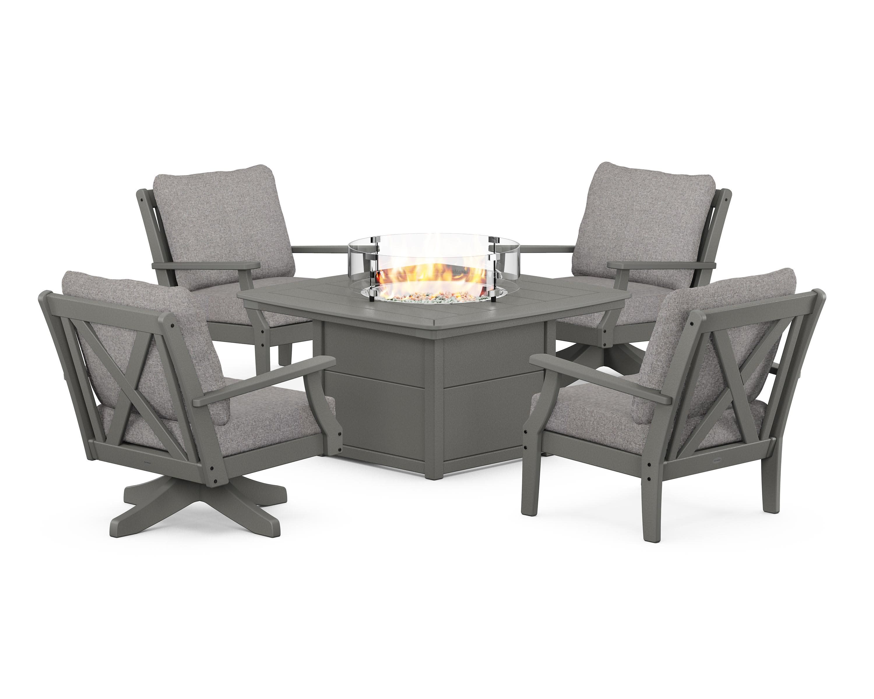 Braxton 5-Piece Deep Seating Set with Fire Table