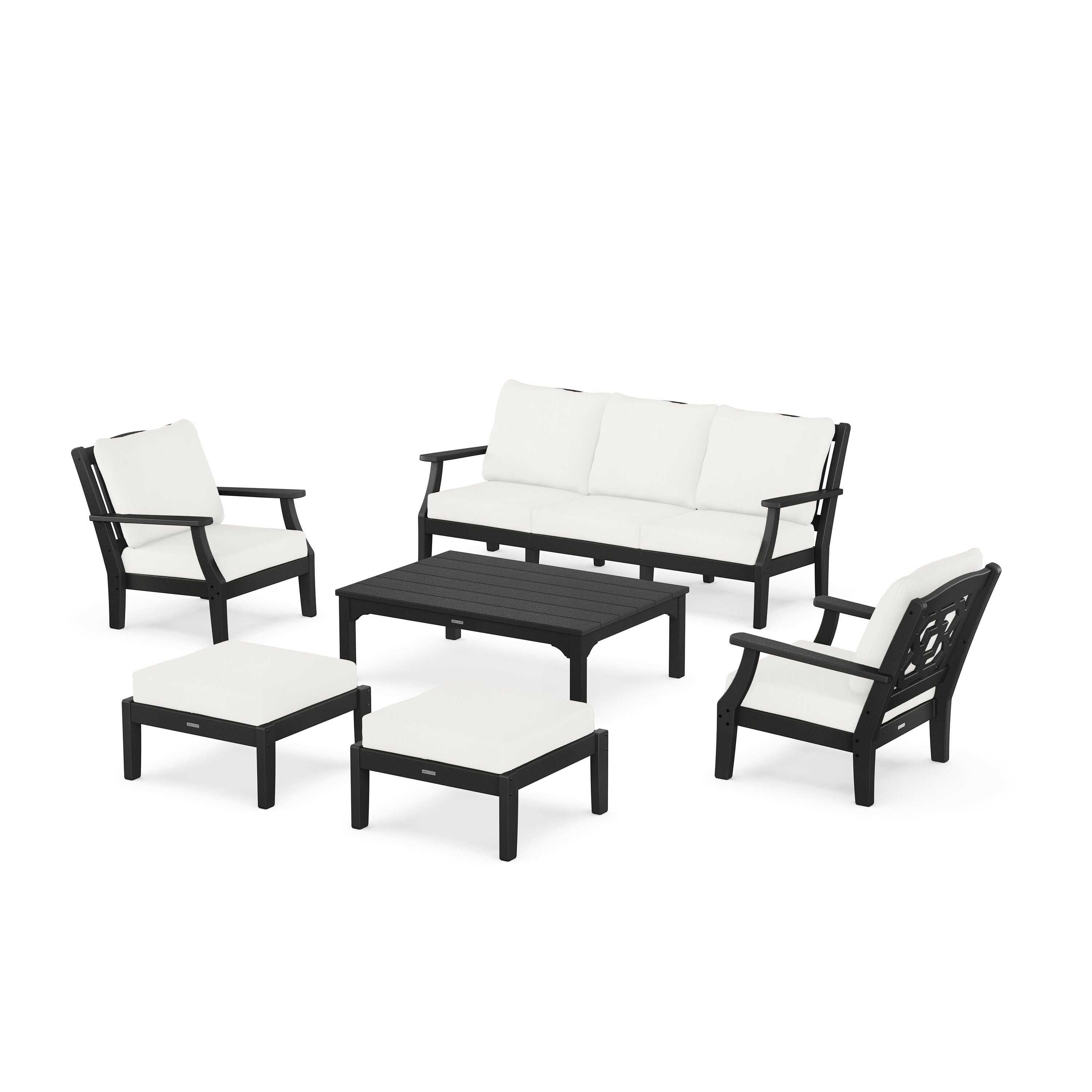 Chinoiserie 6-Piece Lounge Sofa Set