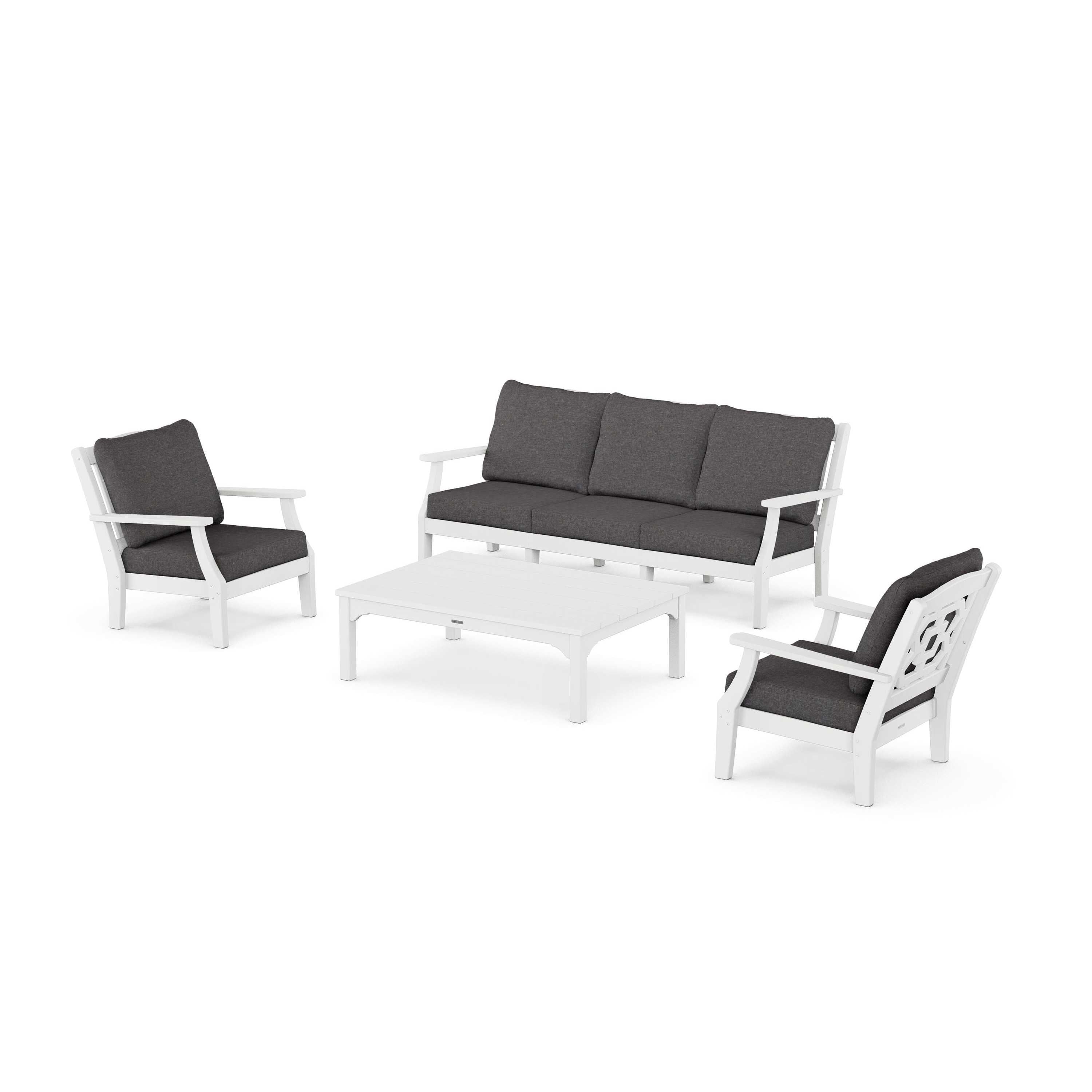 Chinoiserie 4-Piece Deep Seating Set with Sofa