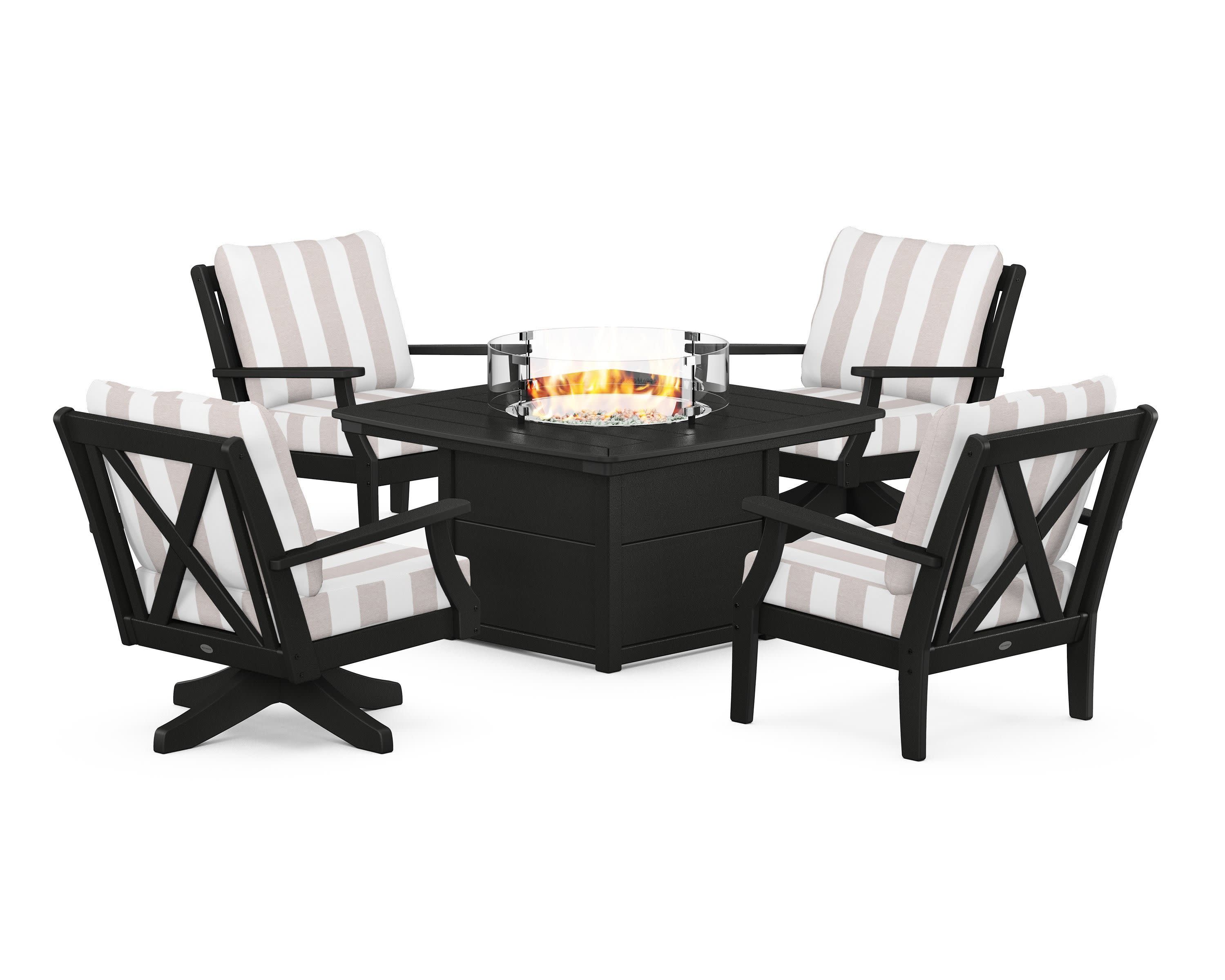 Braxton 5-Piece Deep Seating Set with Fire Table