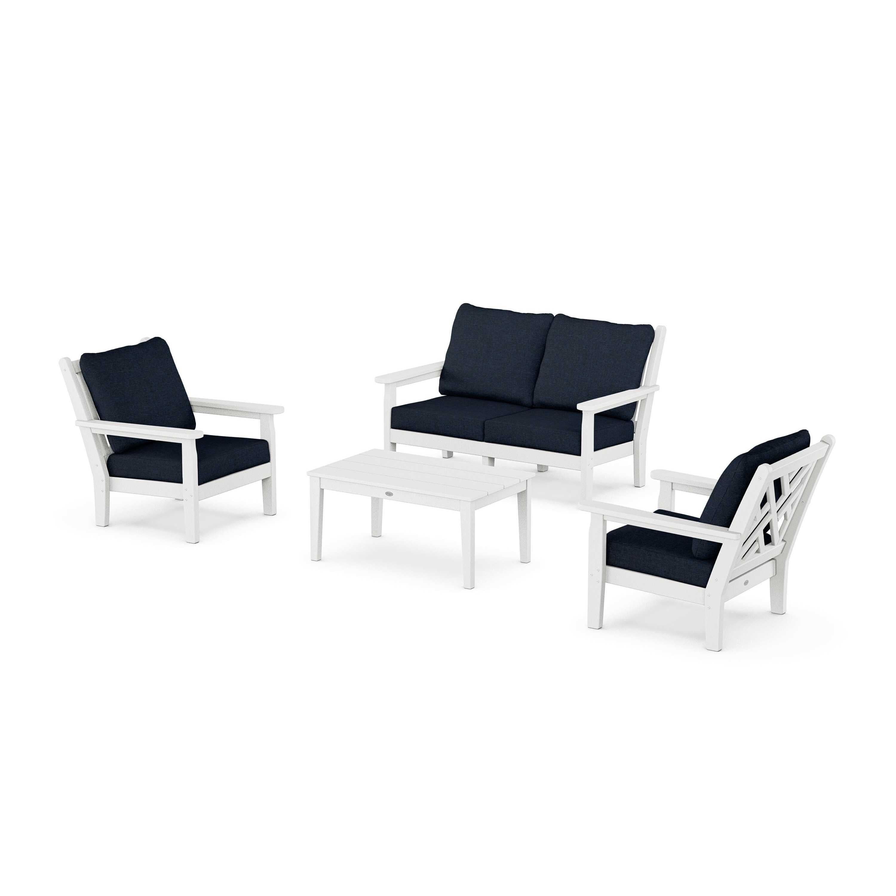 Chippendale 4-Piece Deep Seating Set with Loveseat