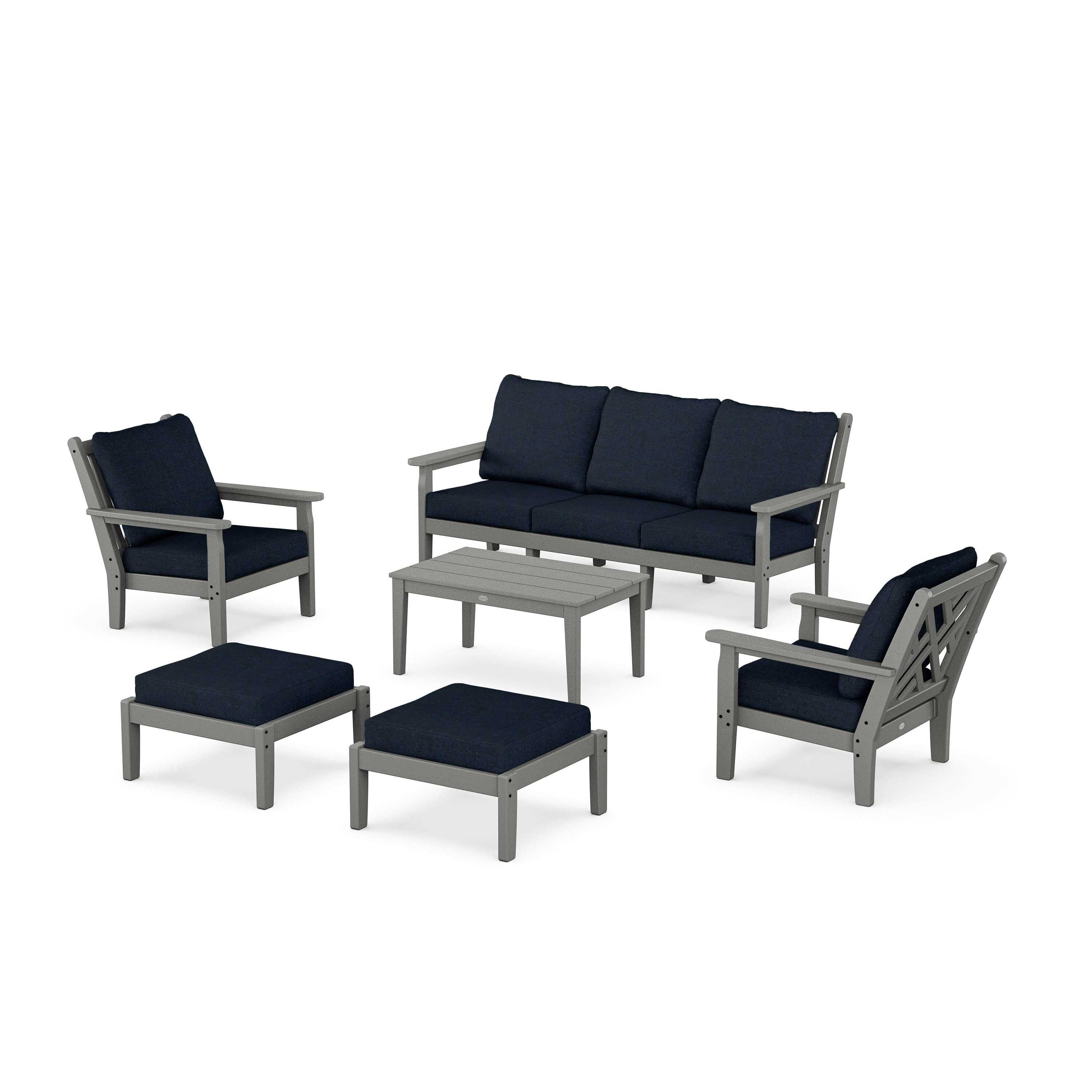 Chippendale 6-Piece Lounge Sofa Set