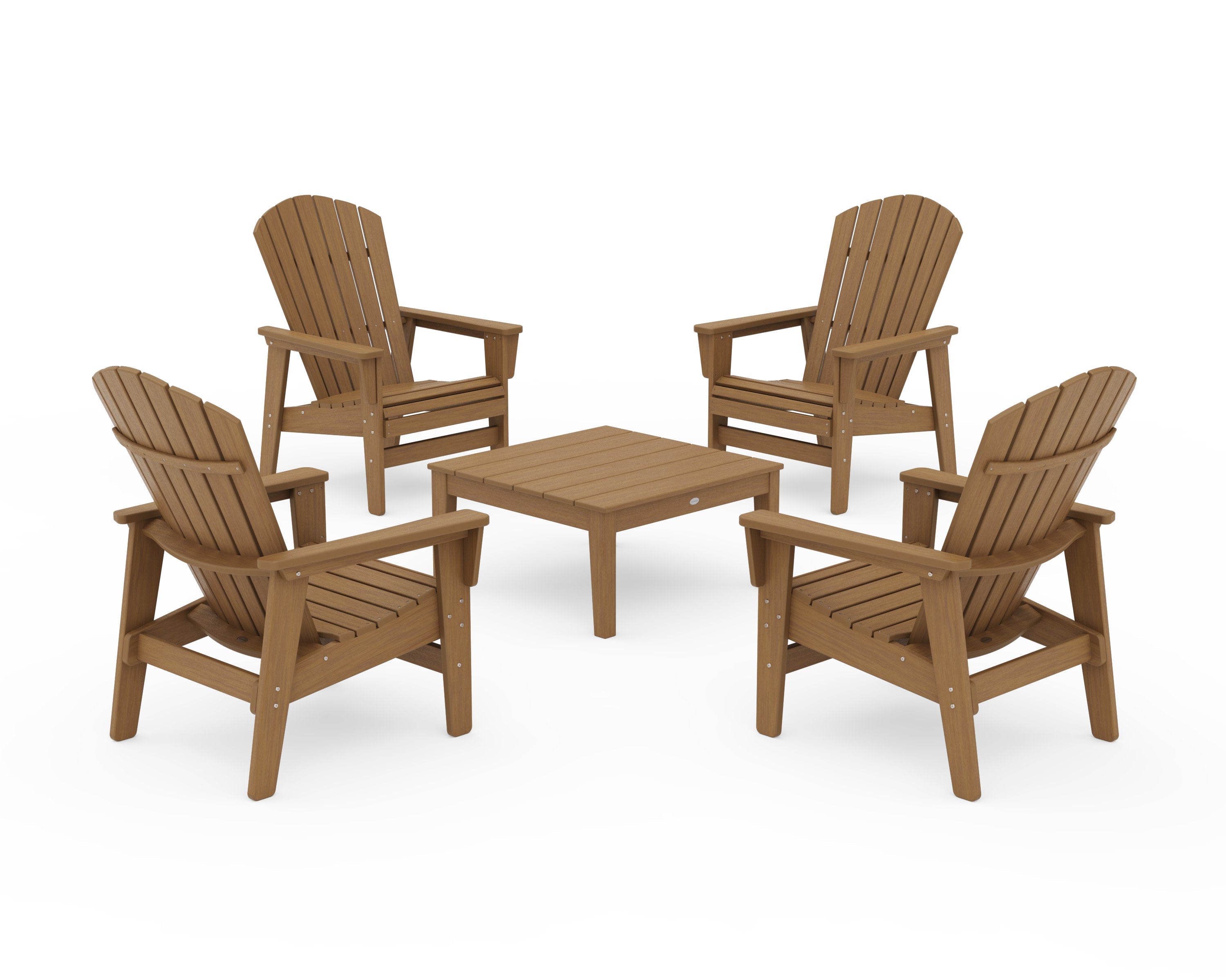 5-Piece Nautical Grand Upright Adirondack Chair Conversation Group