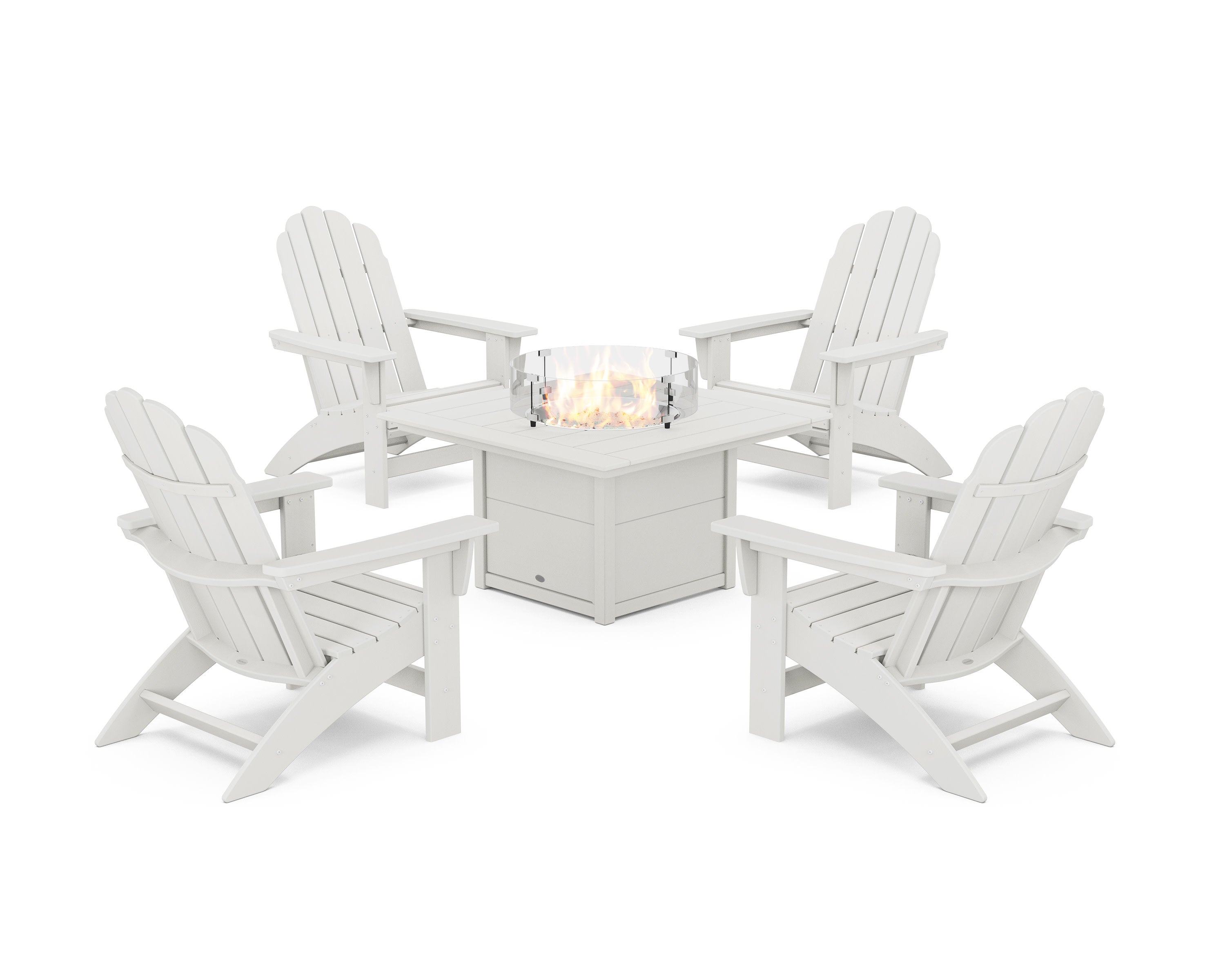 5-Piece Vineyard Grand Adirondack Conversation Set with Fire Pit Table