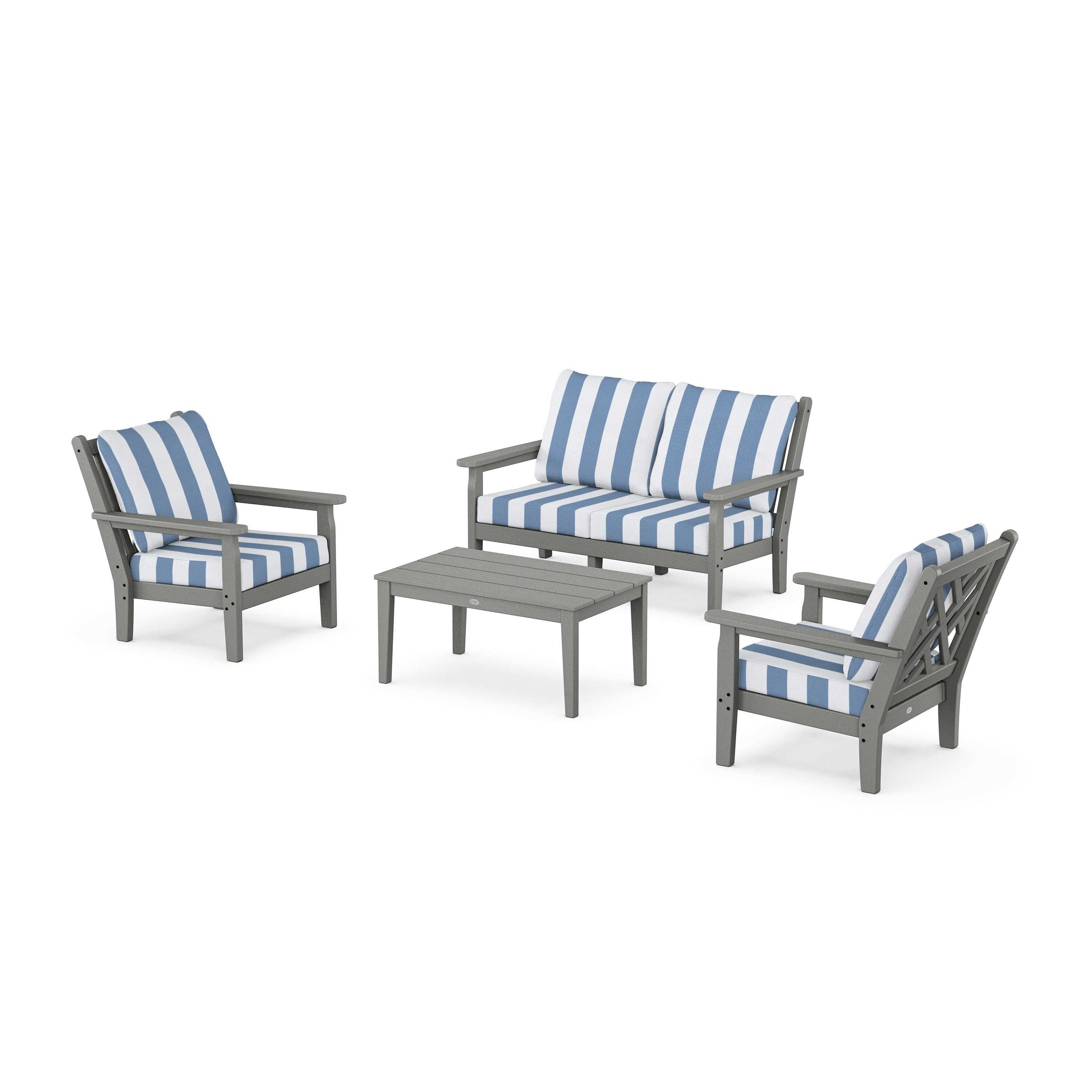 Chippendale 4-Piece Deep Seating Set with Loveseat