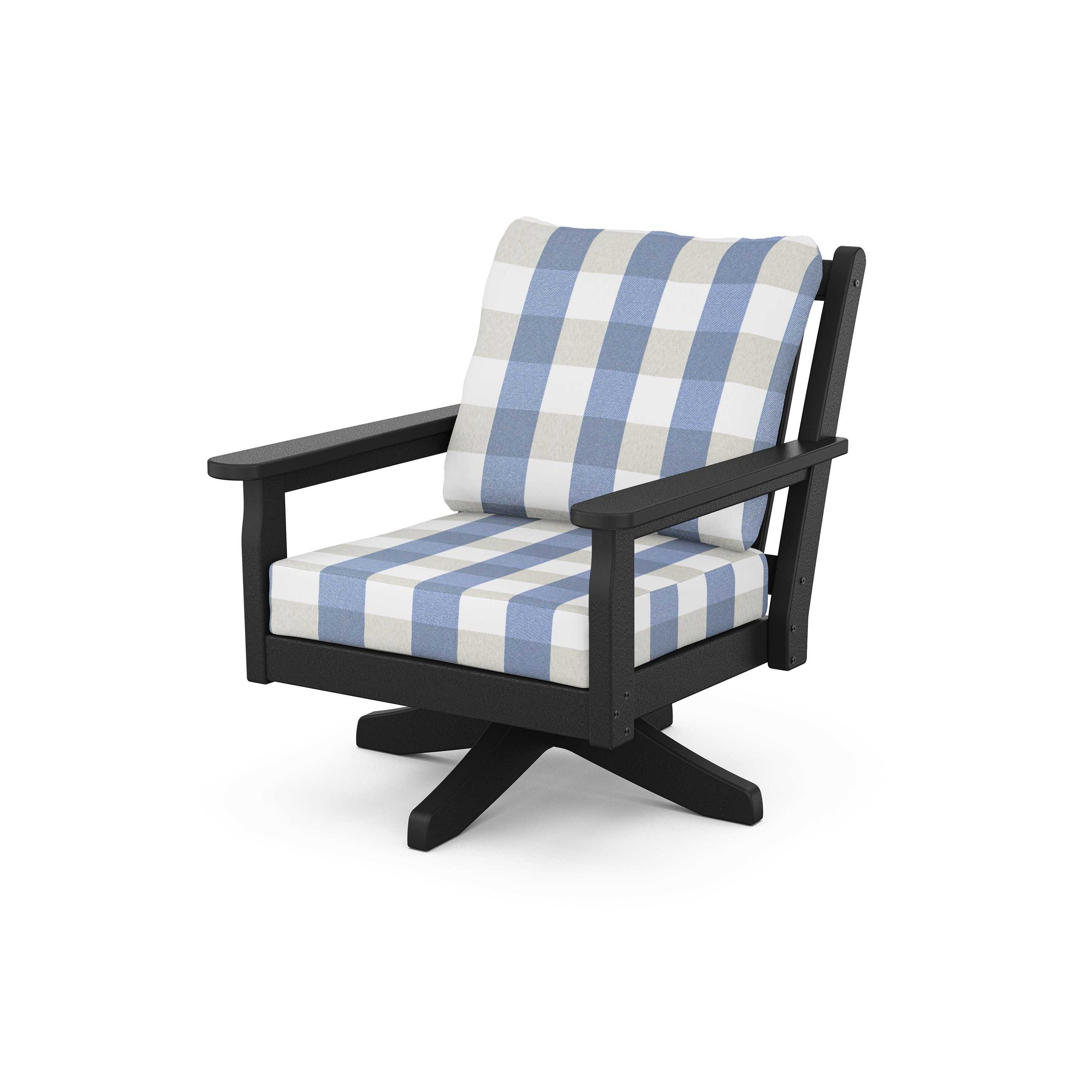 Chippendale Deep Seating Swivel Chair