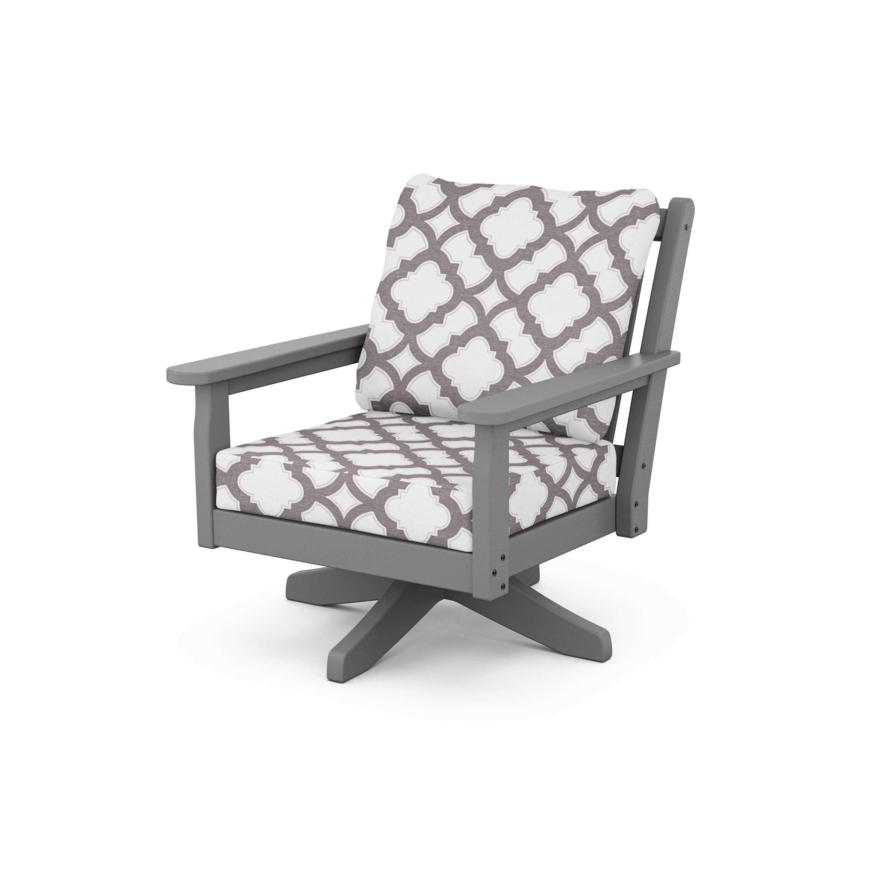 Chippendale Deep Seating Swivel Chair