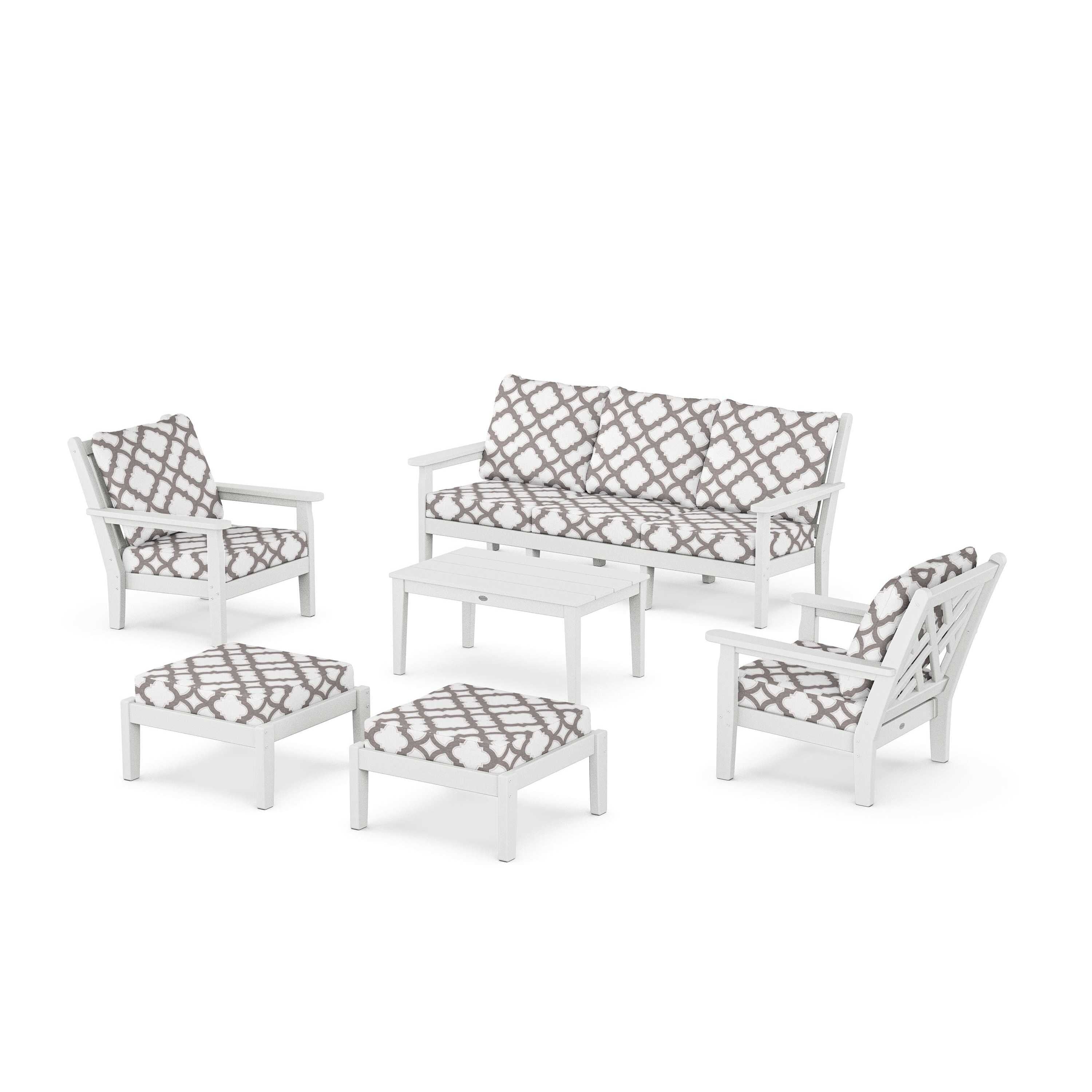 Chippendale 6-Piece Lounge Sofa Set