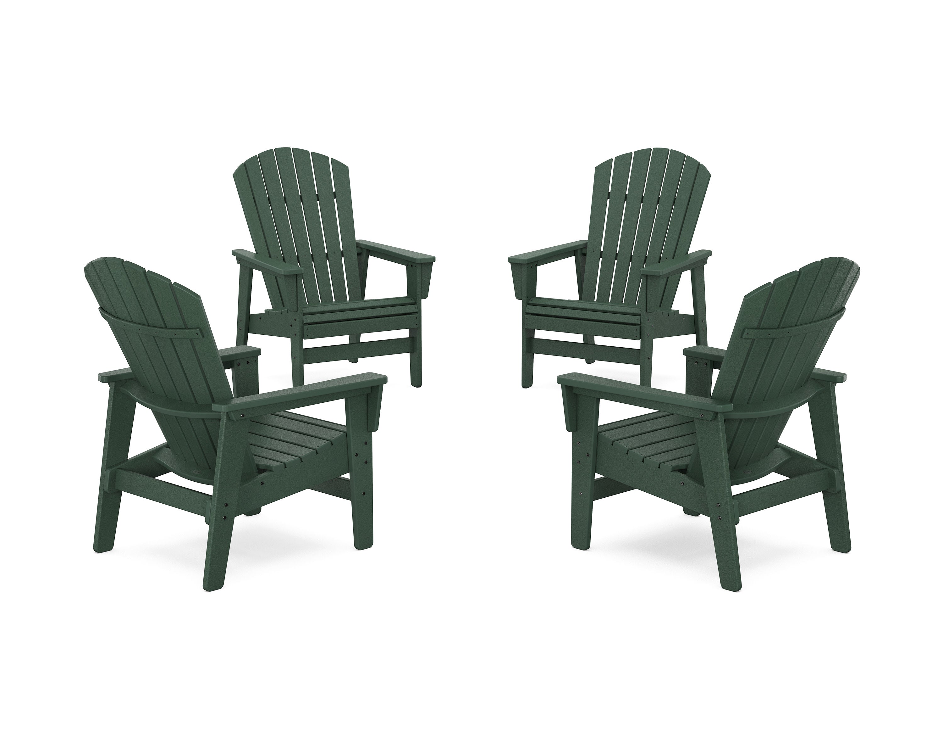 4-Piece Nautical Grand Upright Adirondack Chair Conversation Set