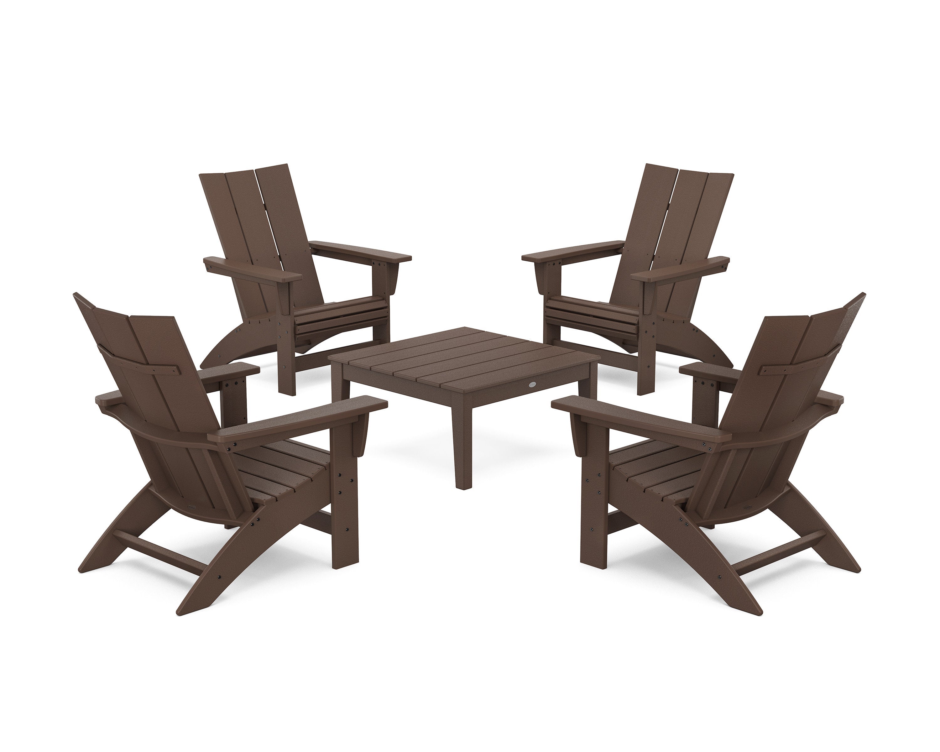 5-Piece Modern Grand Adirondack Chair Conversation Group