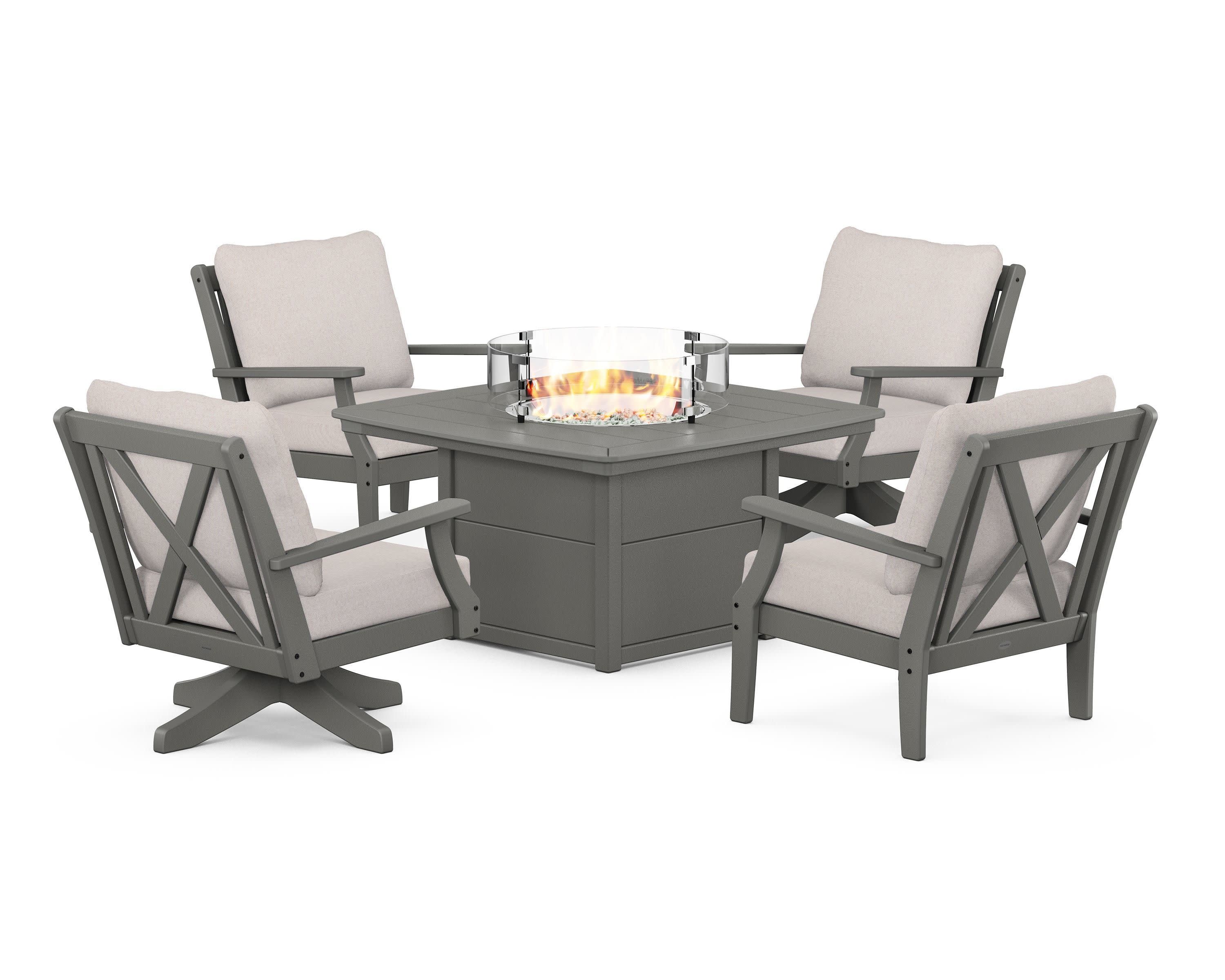 Braxton 5-Piece Deep Seating Set with Fire Table
