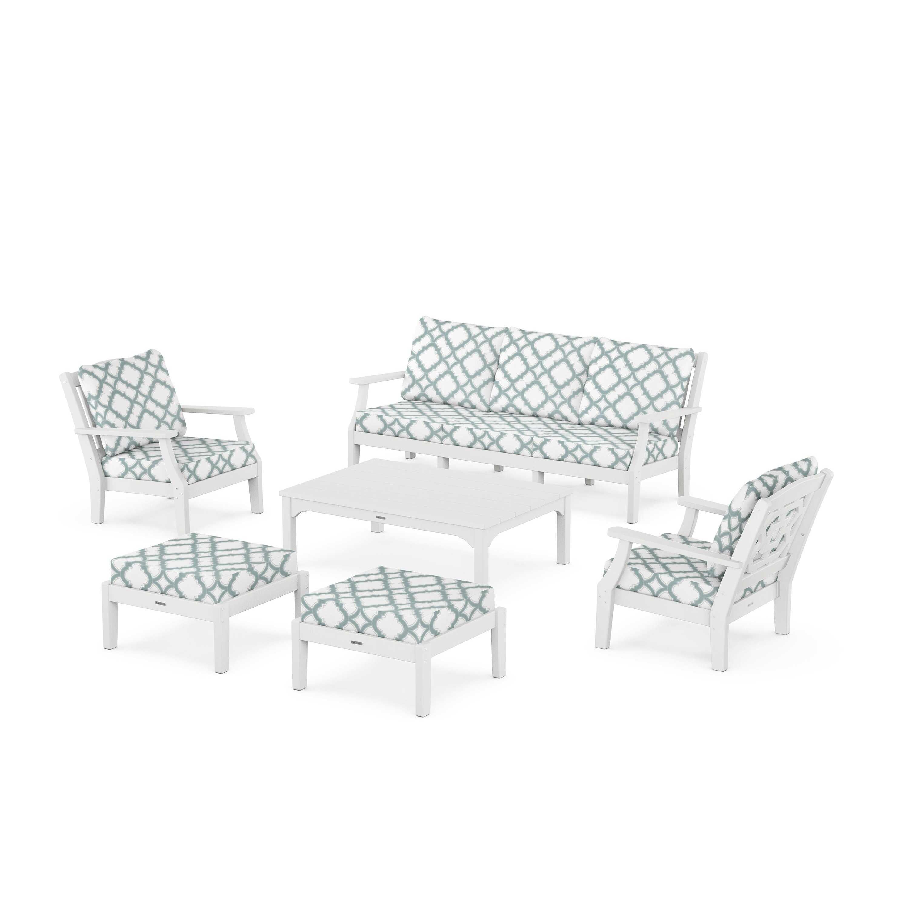 Chinoiserie 6-Piece Lounge Sofa Set